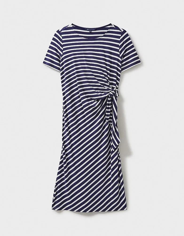 Crew Clothing Tie Front Printed Jersey Dress