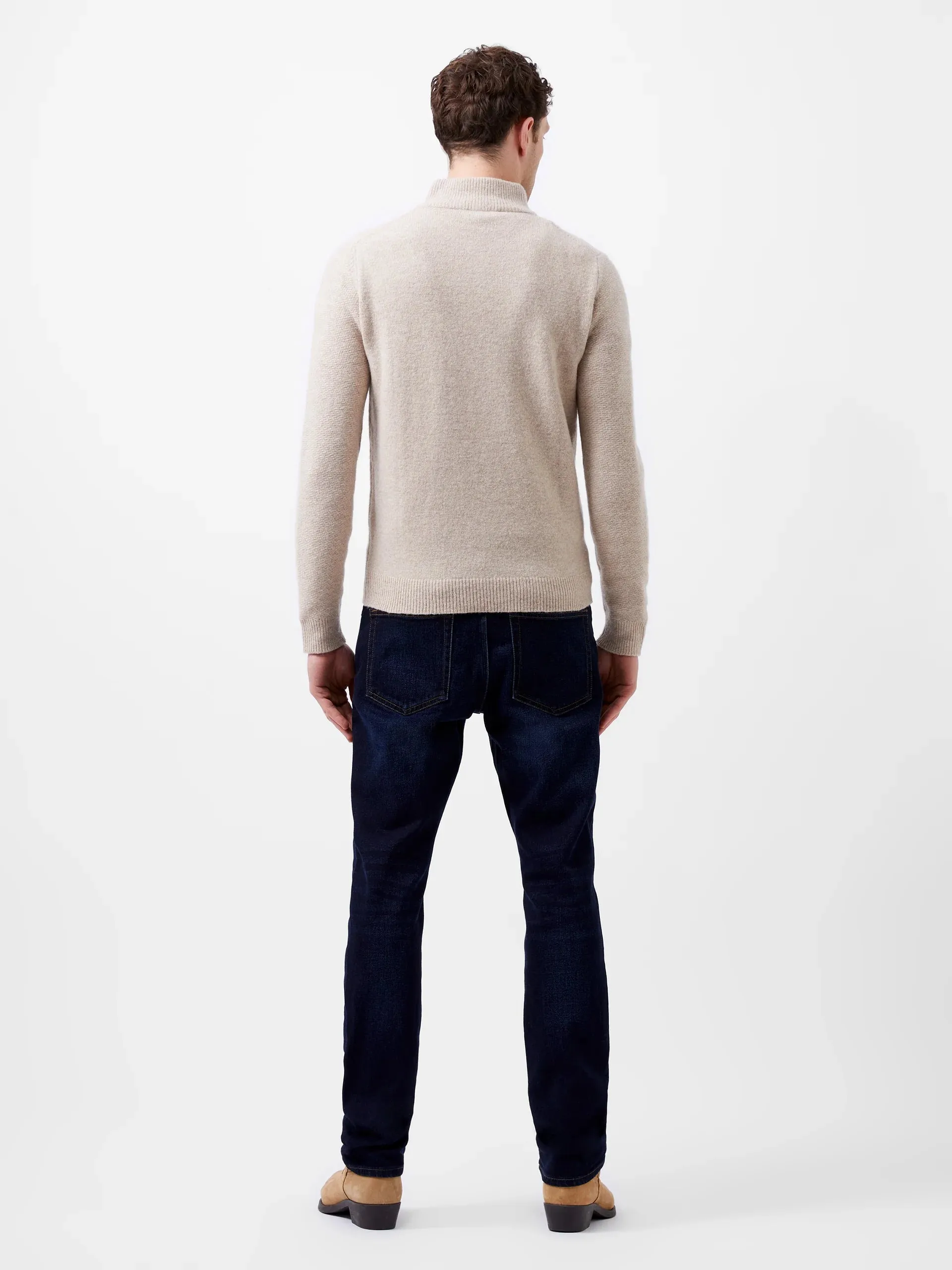 French Connection Textured Half Zip Jumper