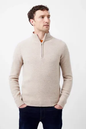 French Connection Textured Half Zip Jumper