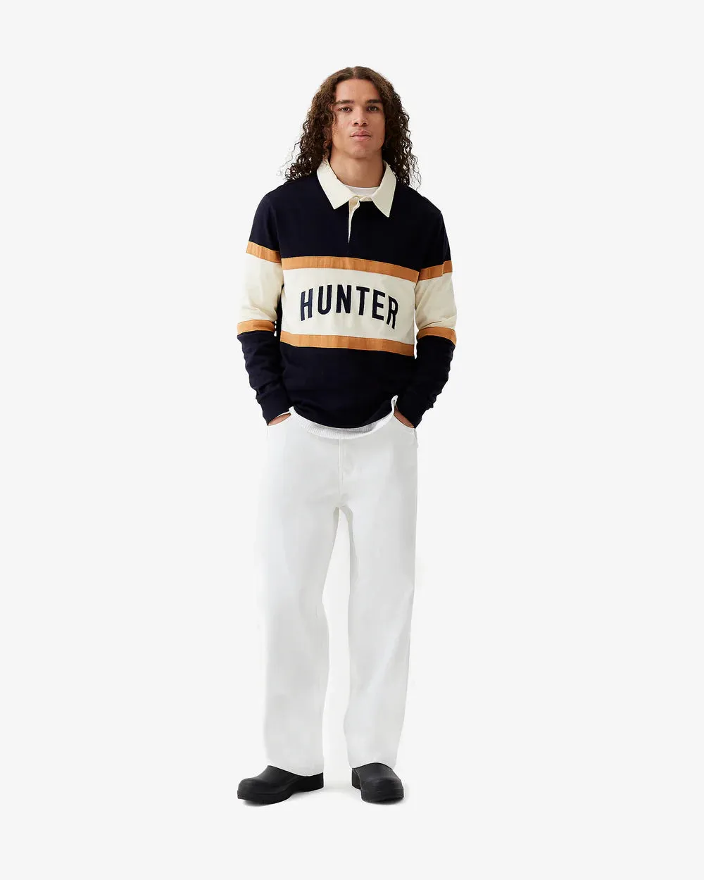 Hunter Boots Men's Rowand Stripe Rugby Shirt