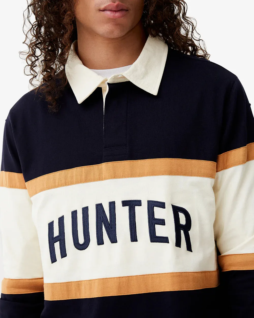 Hunter Boots Men's Rowand Stripe Rugby Shirt