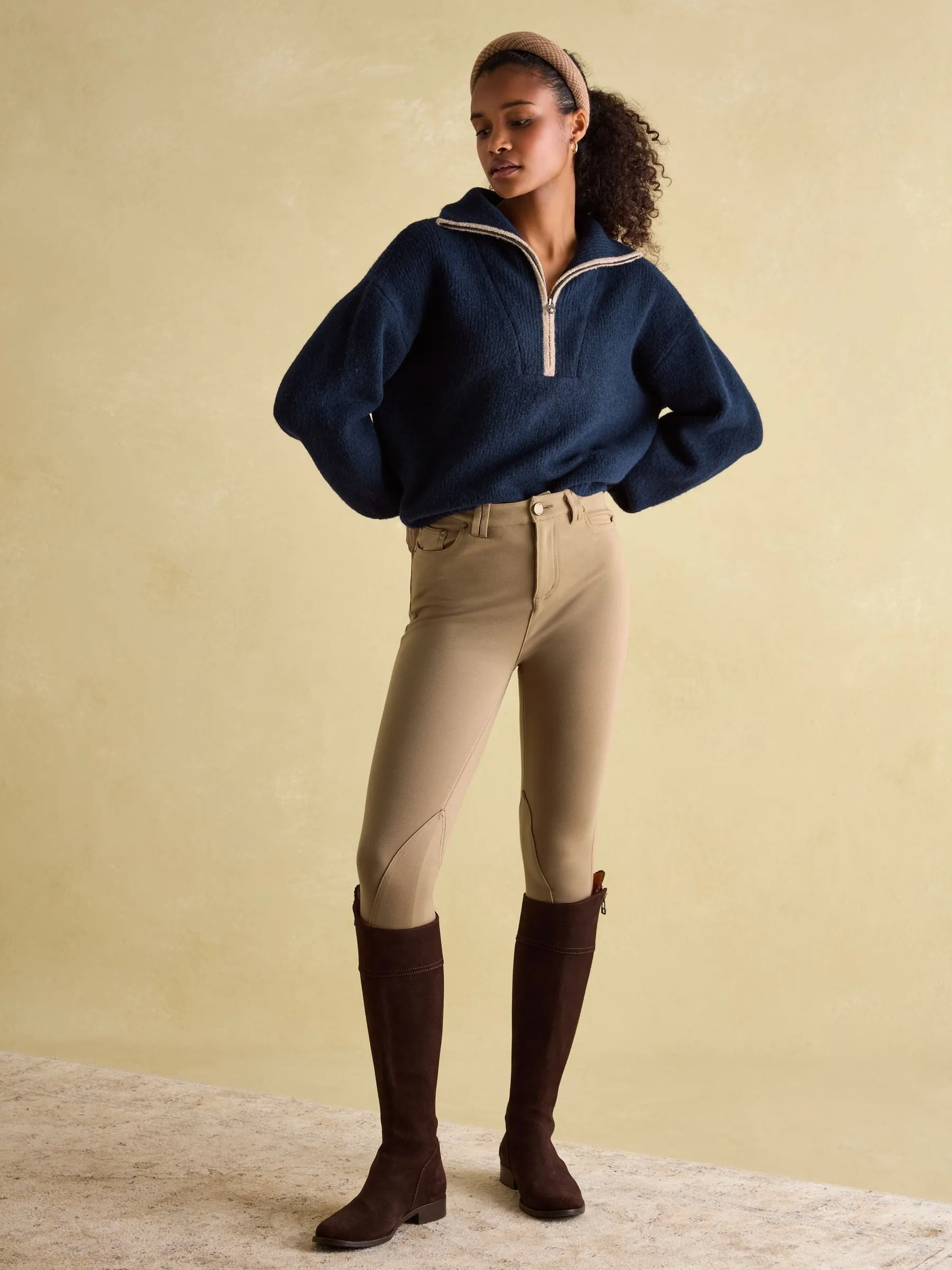 Joules Elmore Knitted Quarter Zip Jumper
