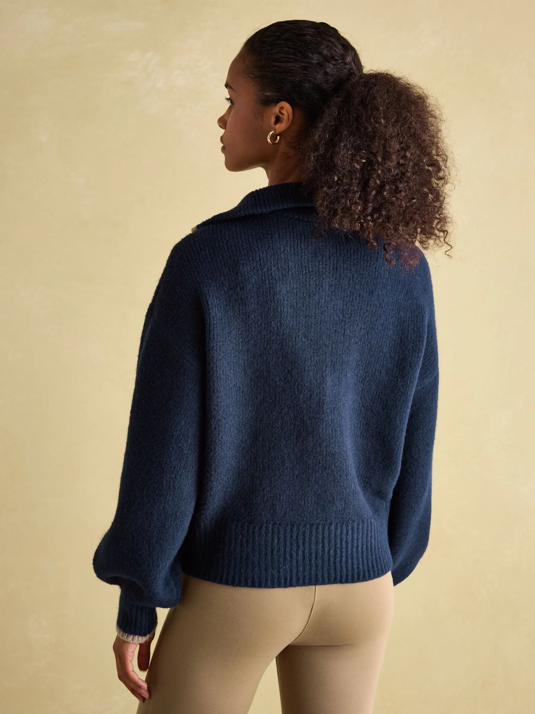 Joules Elmore Knitted Quarter Zip Jumper