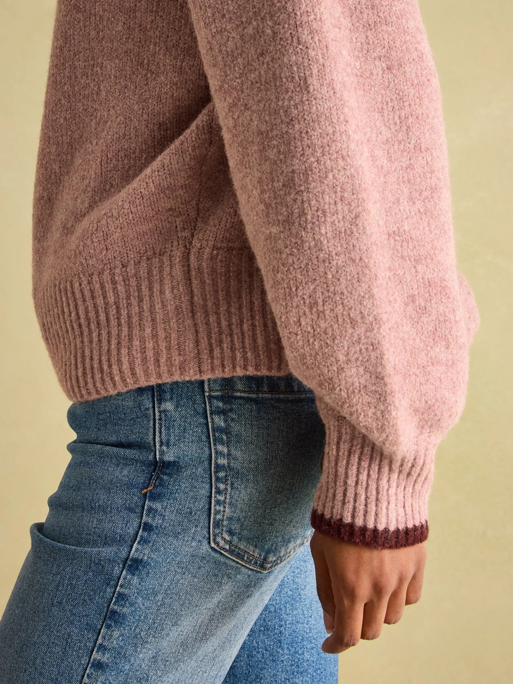 Joules Elmore Knitted Quarter Zip Jumper