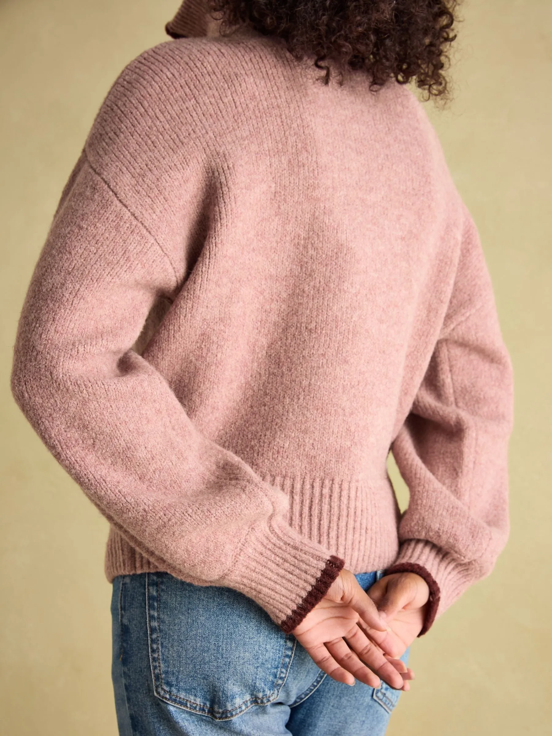 Joules Elmore Knitted Quarter Zip Jumper