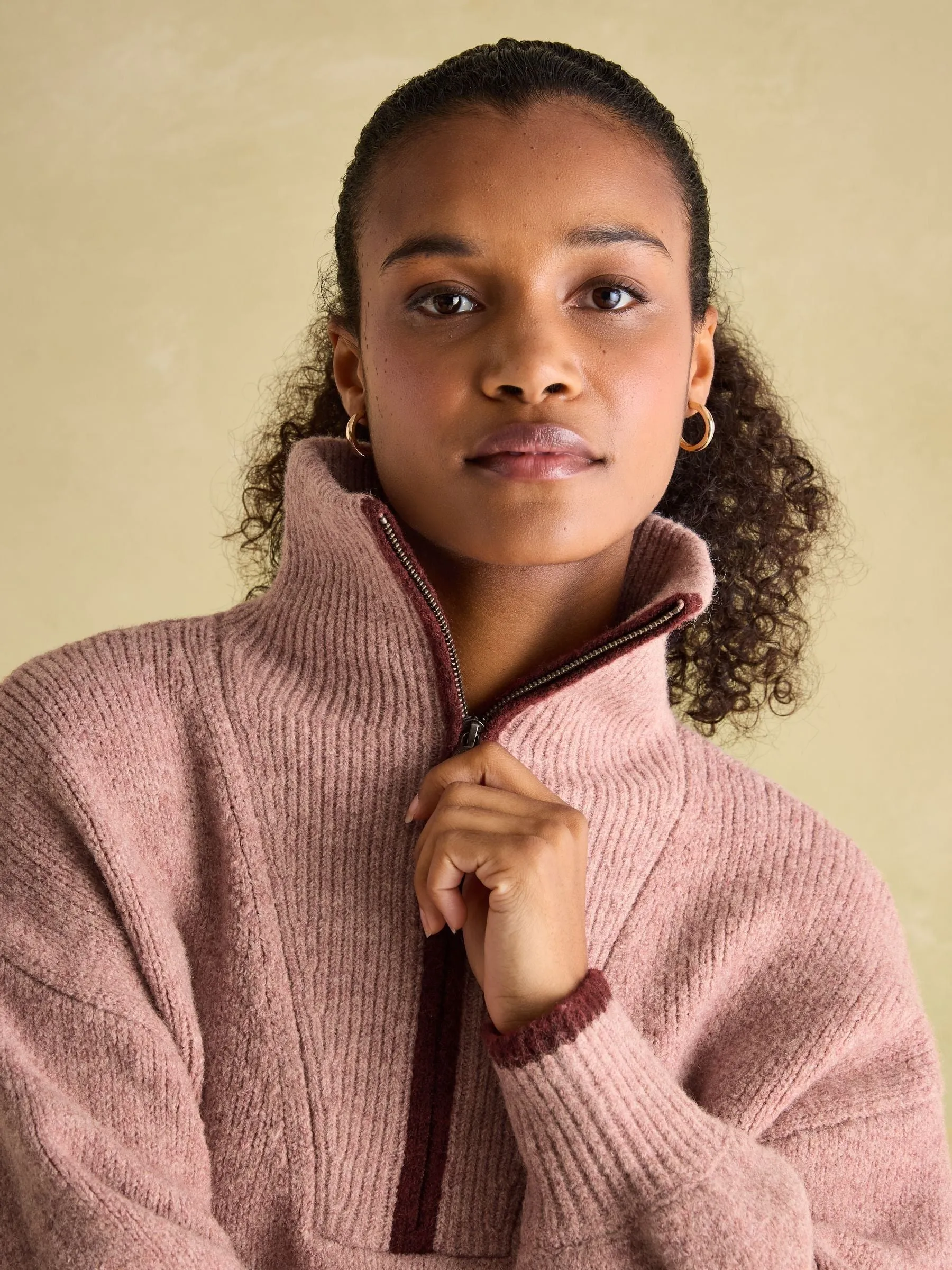 Joules Elmore Knitted Quarter Zip Jumper