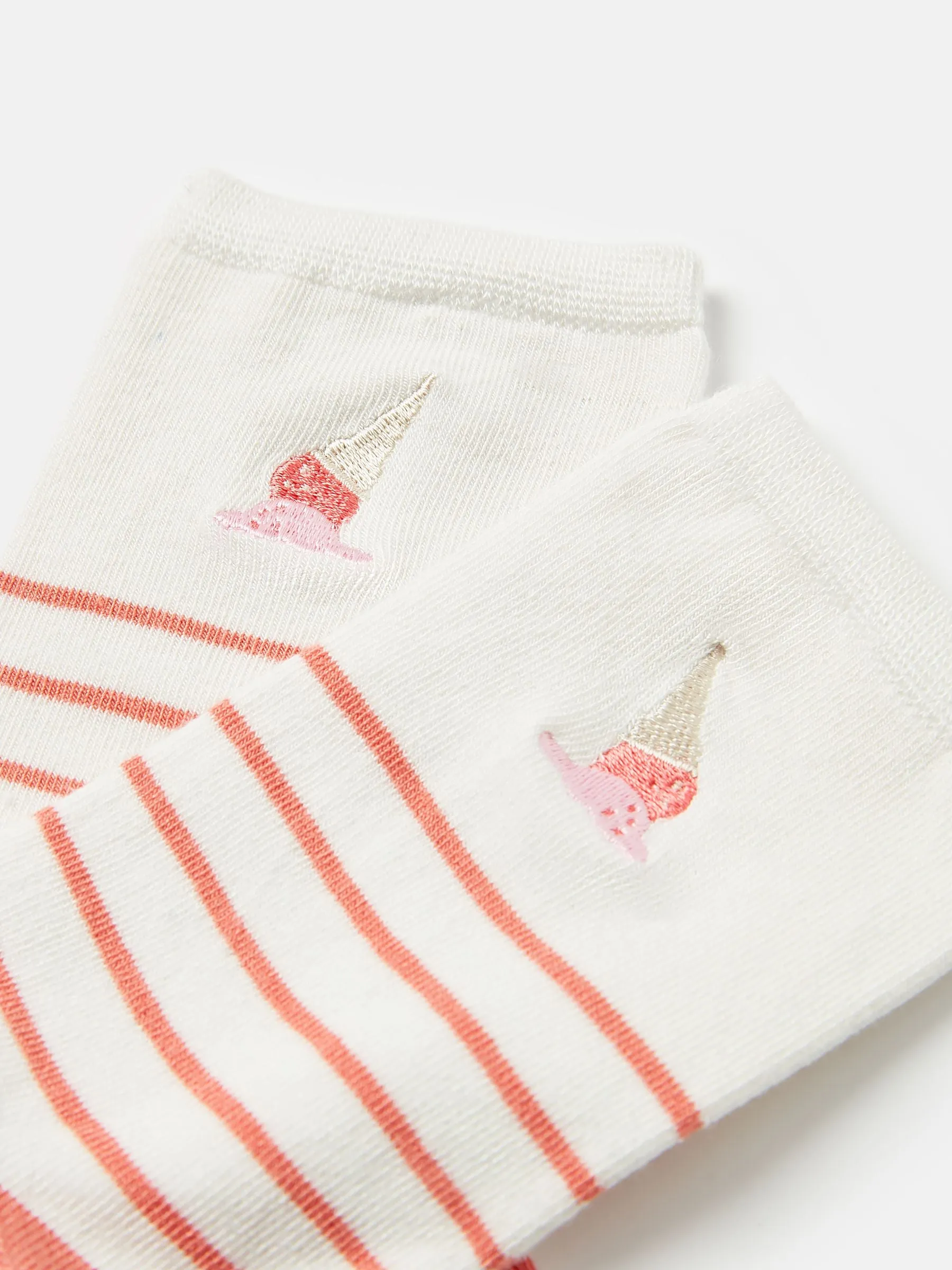 Joules Embroidered Ankle Socks