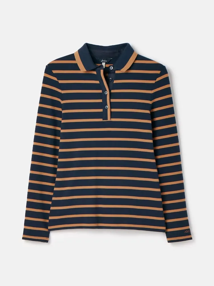 Joules Fairfield Long Sleeve Ribbed Polo Shirt