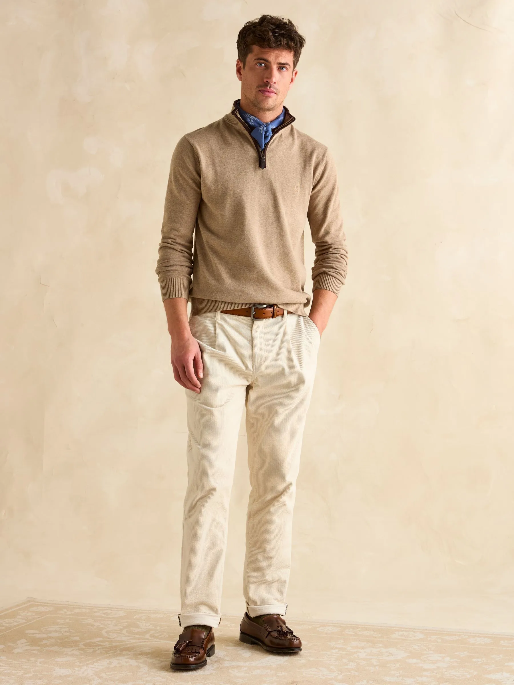Joules Hillside Quarter Zip Funnel Neck Jumper