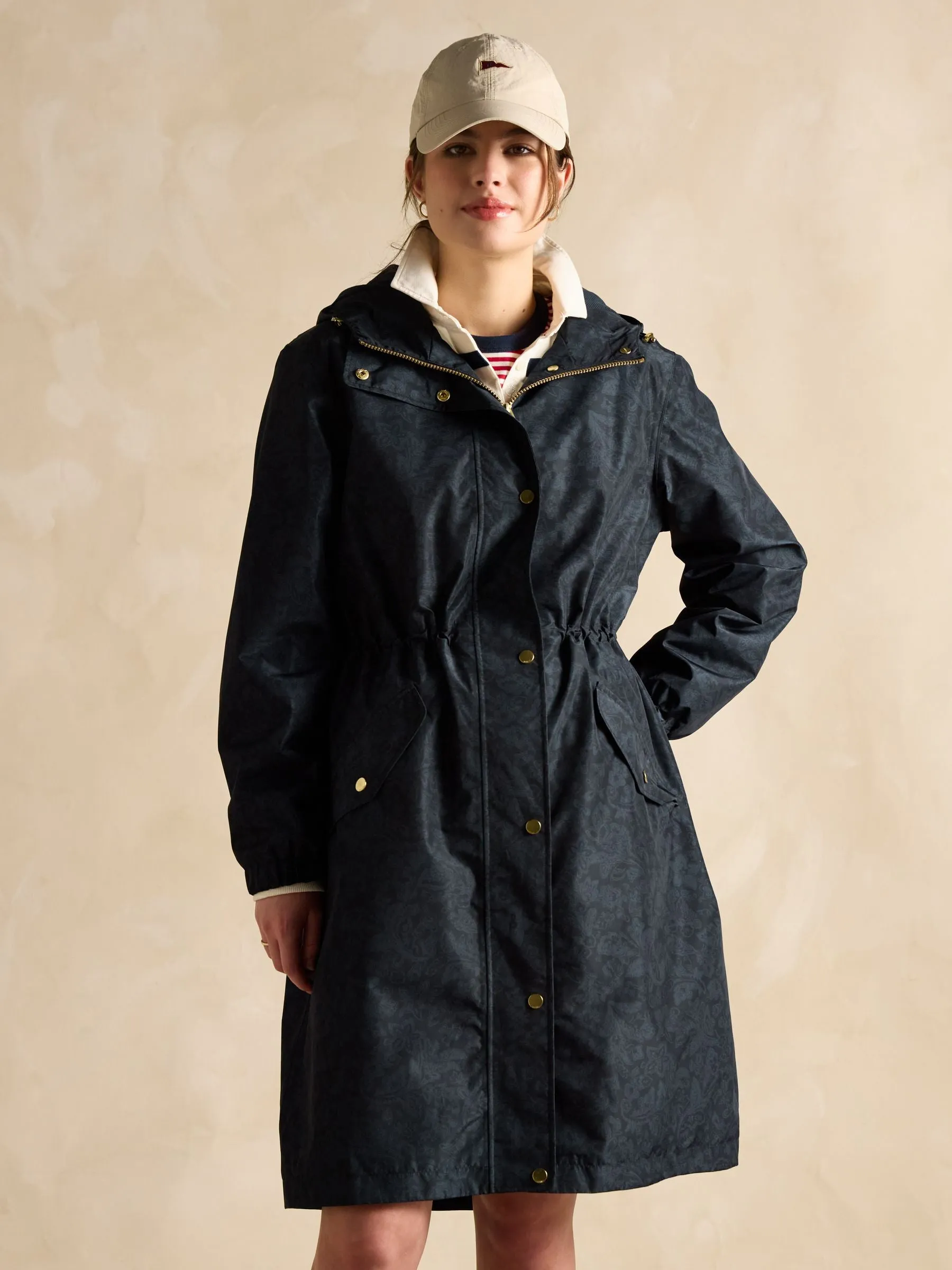 Joules Holkham Waterproof Printed Packable Raincoat
