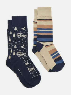 Joules Kingsbury Men's 2 Pack Socks