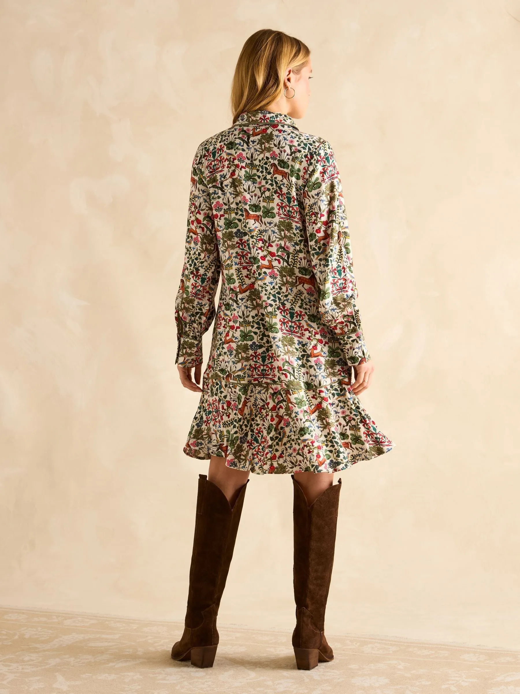 Joules Lydia Long Sleeve Shirt Dress