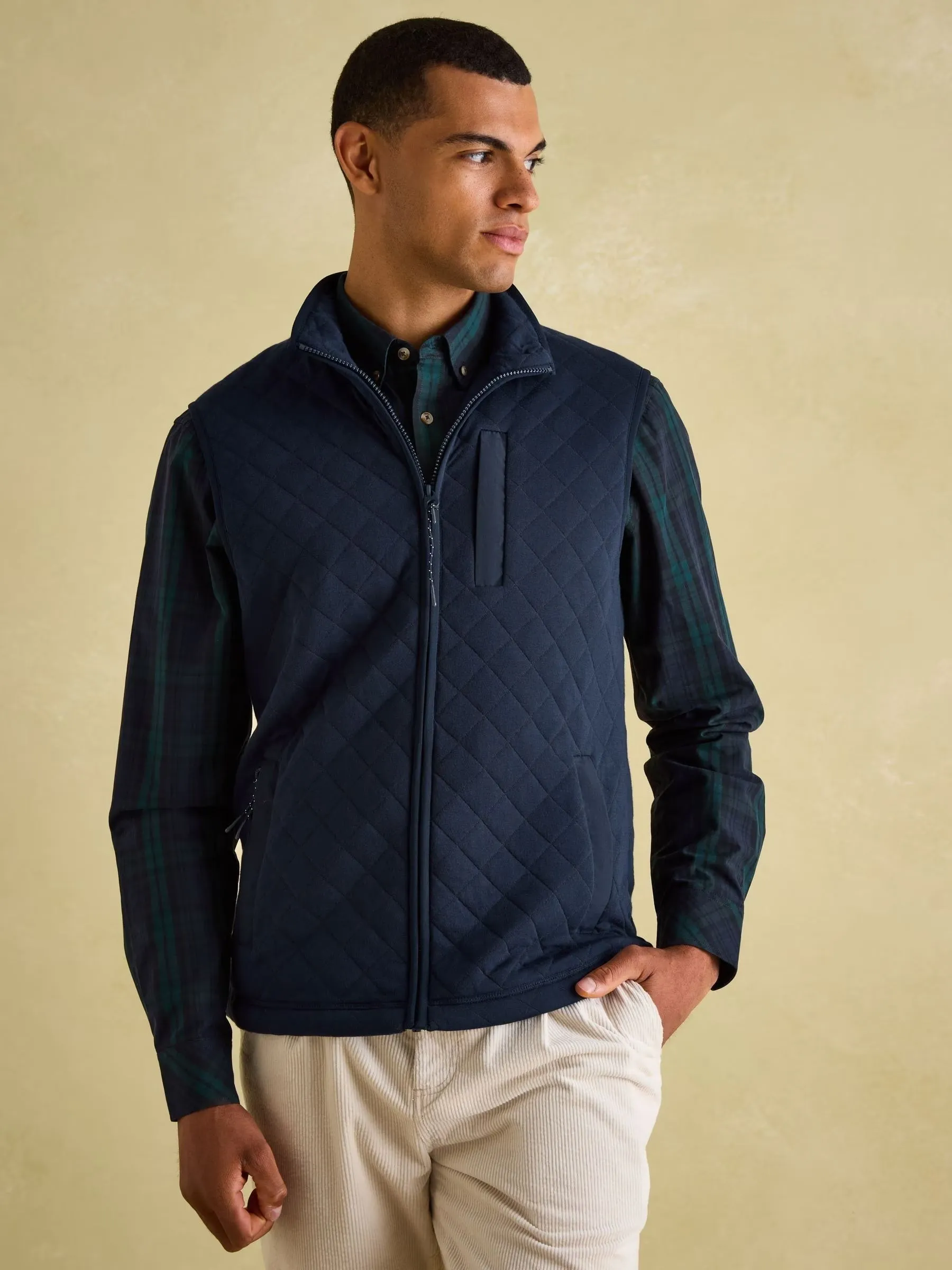 Joules Malton Quilted Jersey Gilet