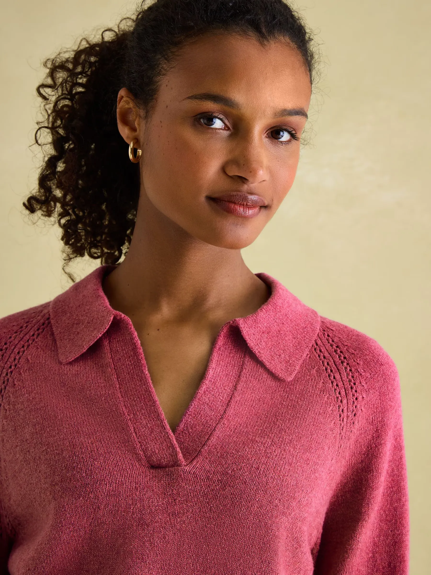 Joules Mia Collared Pointelle Jumper