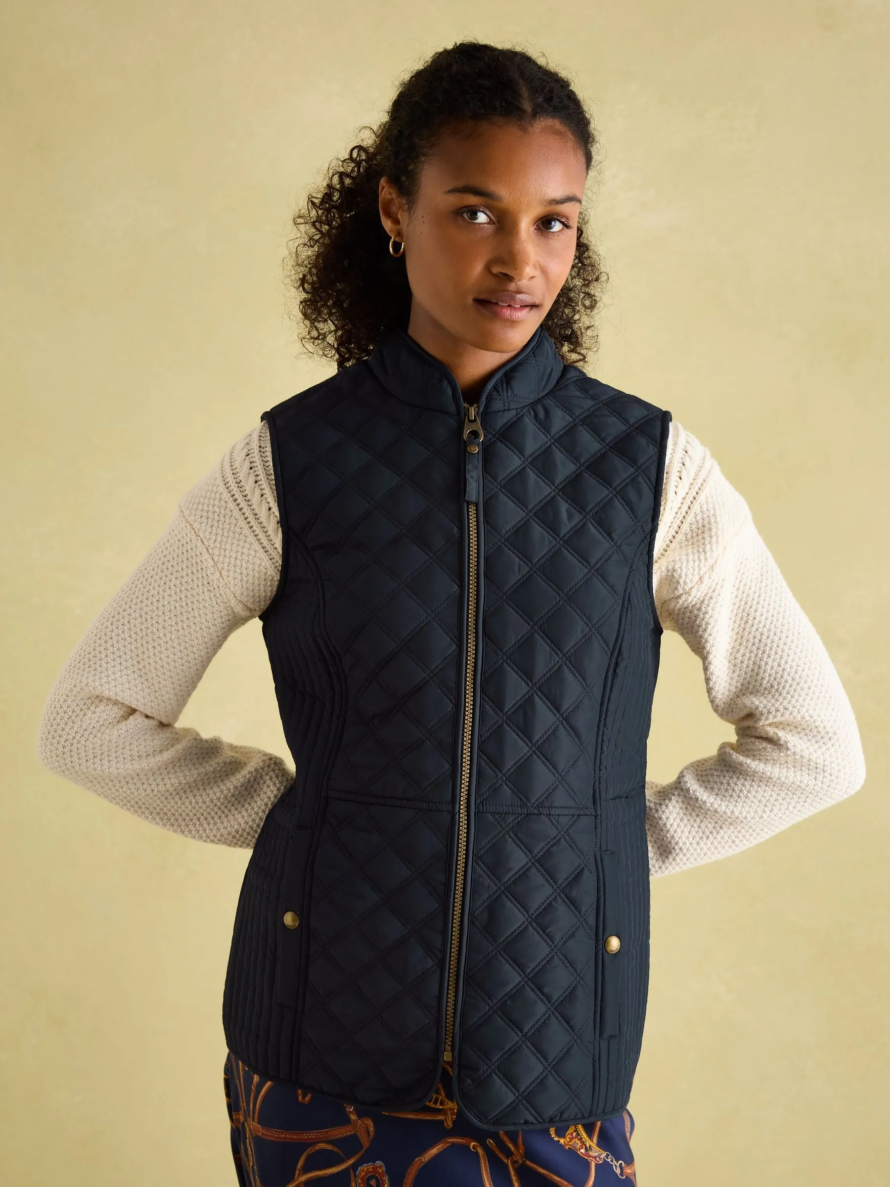 Joules Minx Showerproof Diamond Quilted Gilet