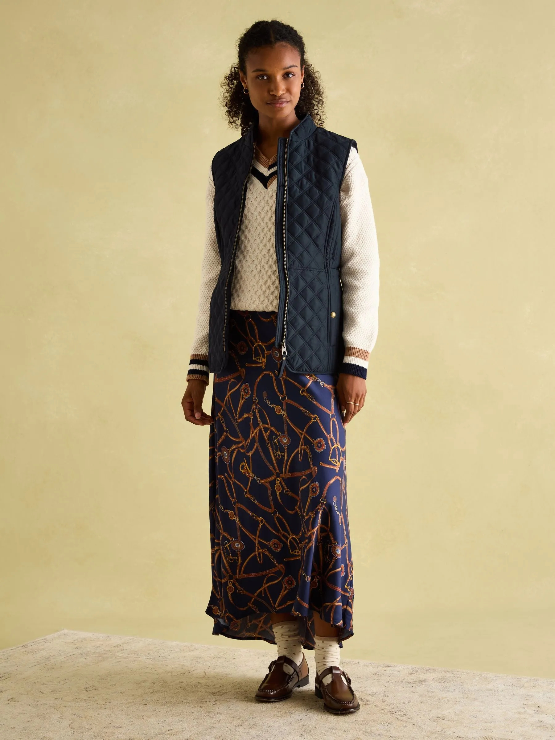 Joules Minx Showerproof Diamond Quilted Gilet