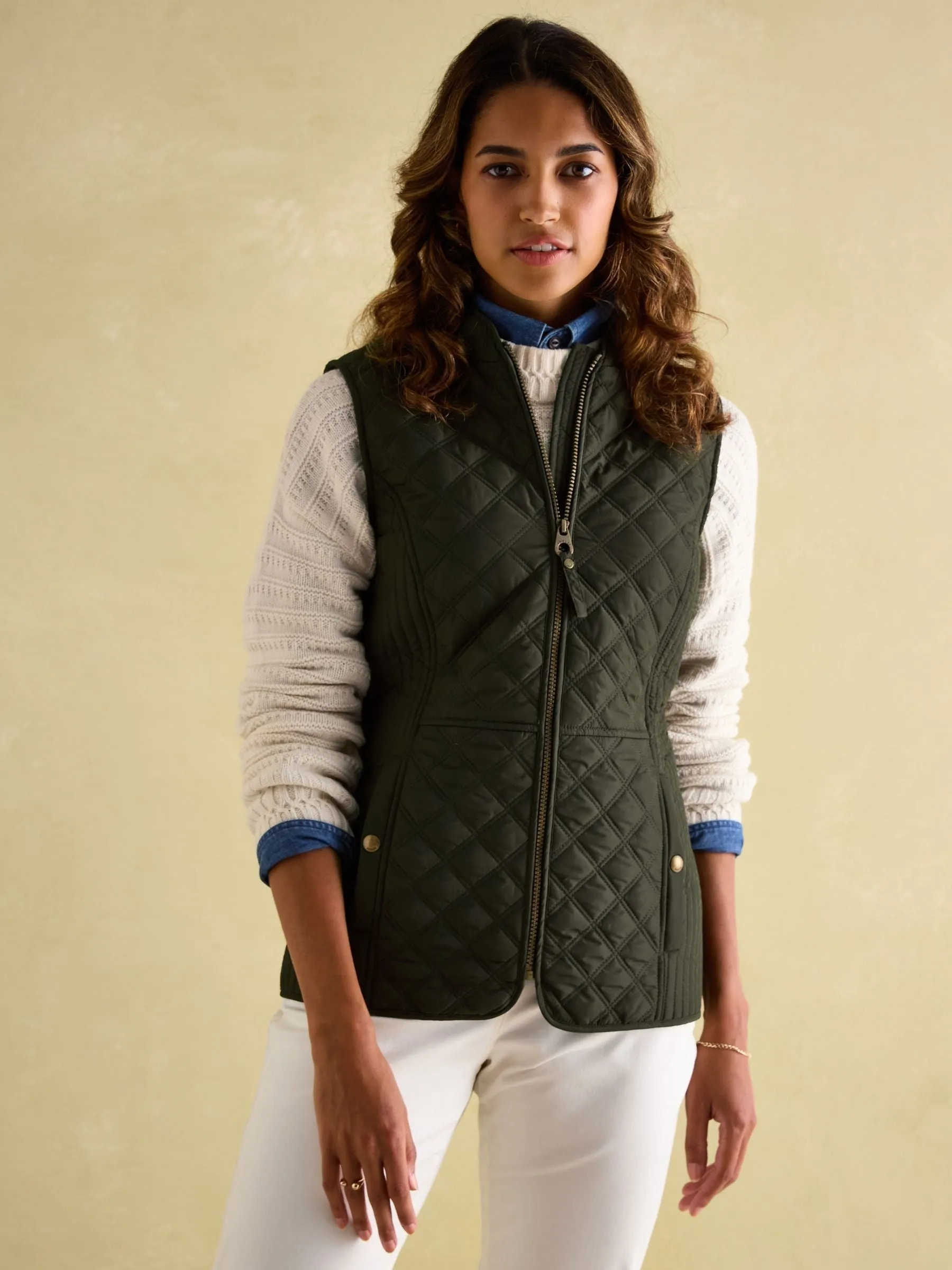 Joules Minx Showerproof Diamond Quilted Gilet