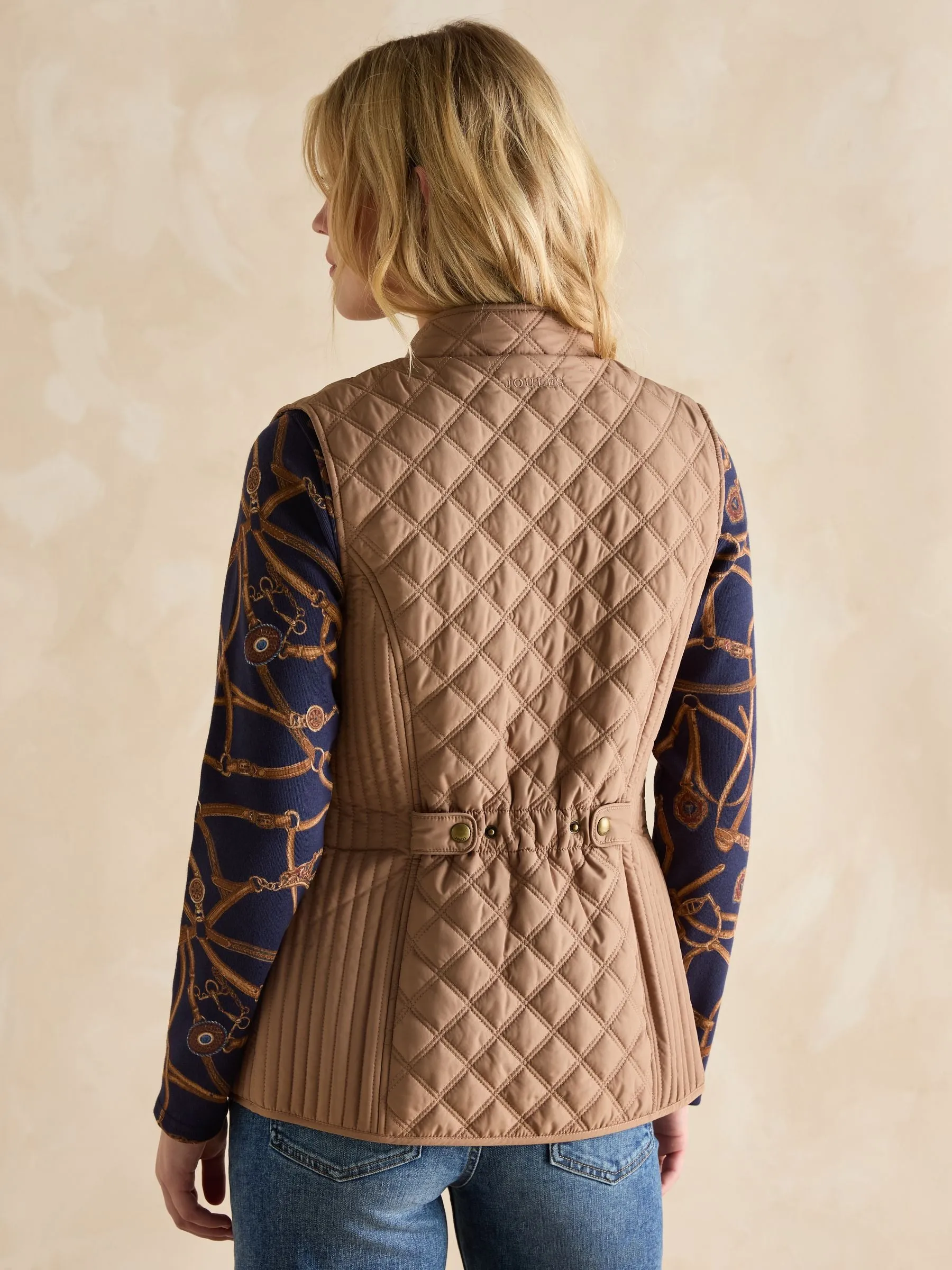 Joules Minx Showerproof Diamond Quilted Gilet