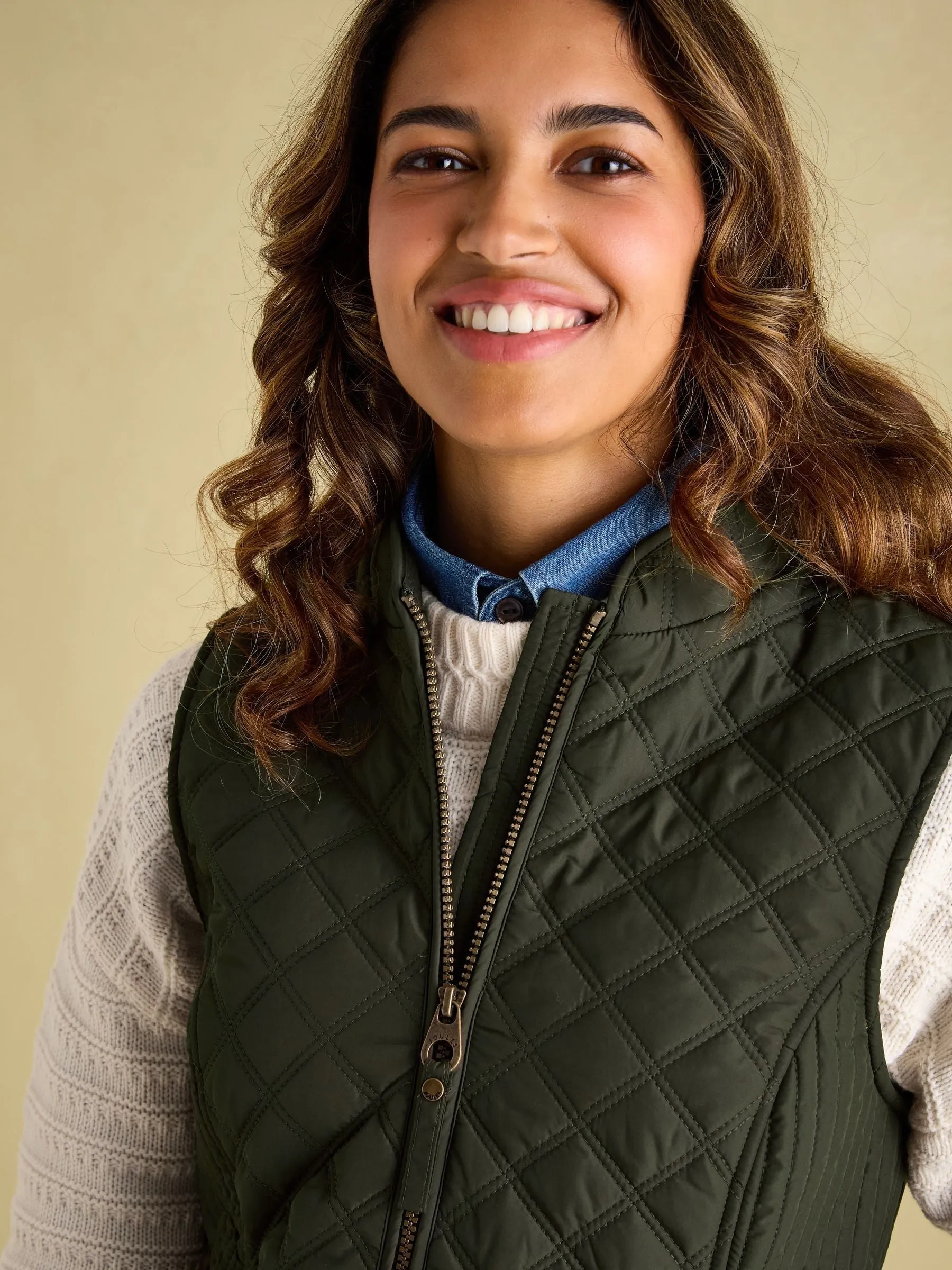 Joules Minx Showerproof Diamond Quilted Gilet