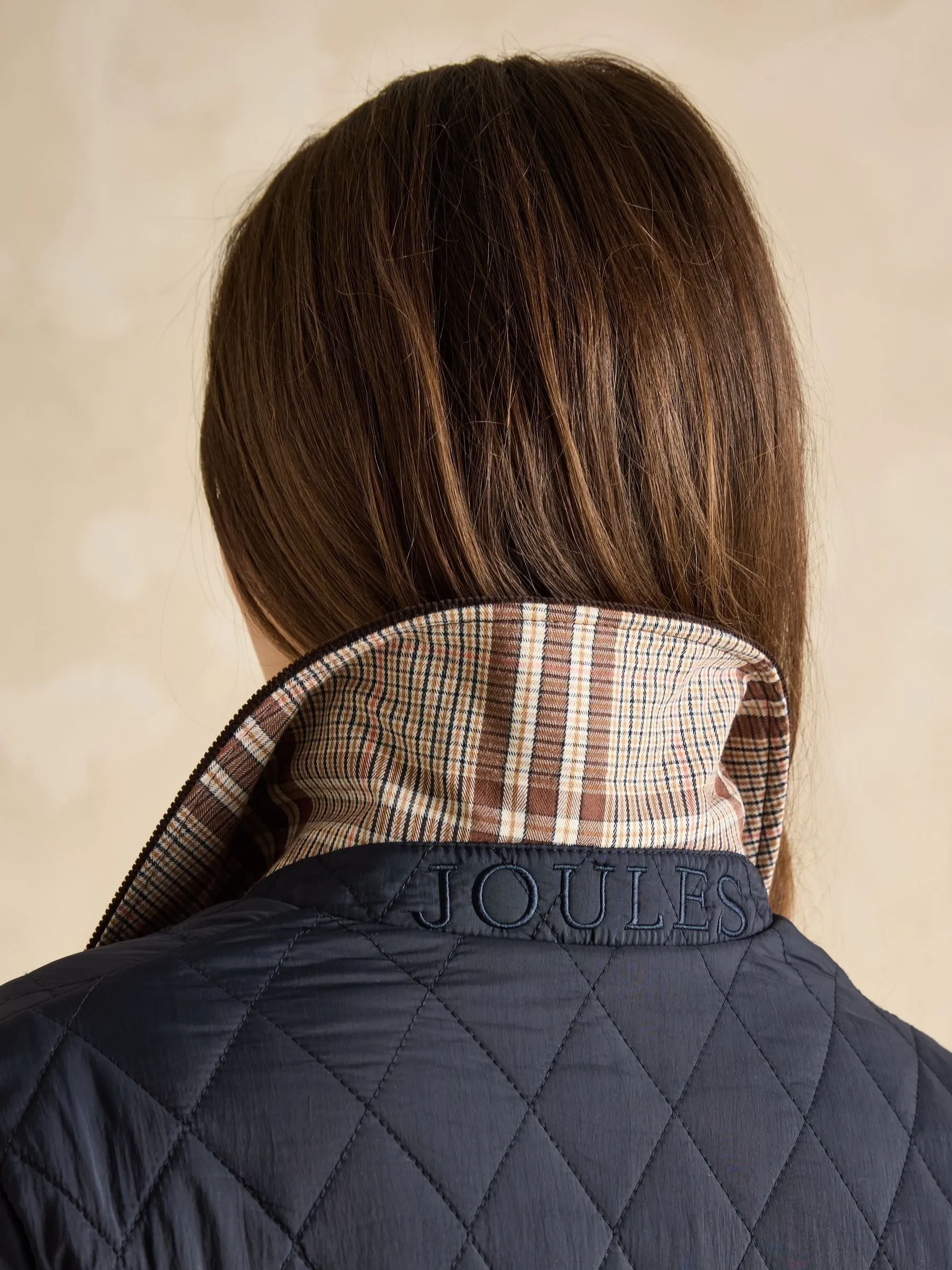 Joules Quinn Showerproof Diamond Quilted Coat