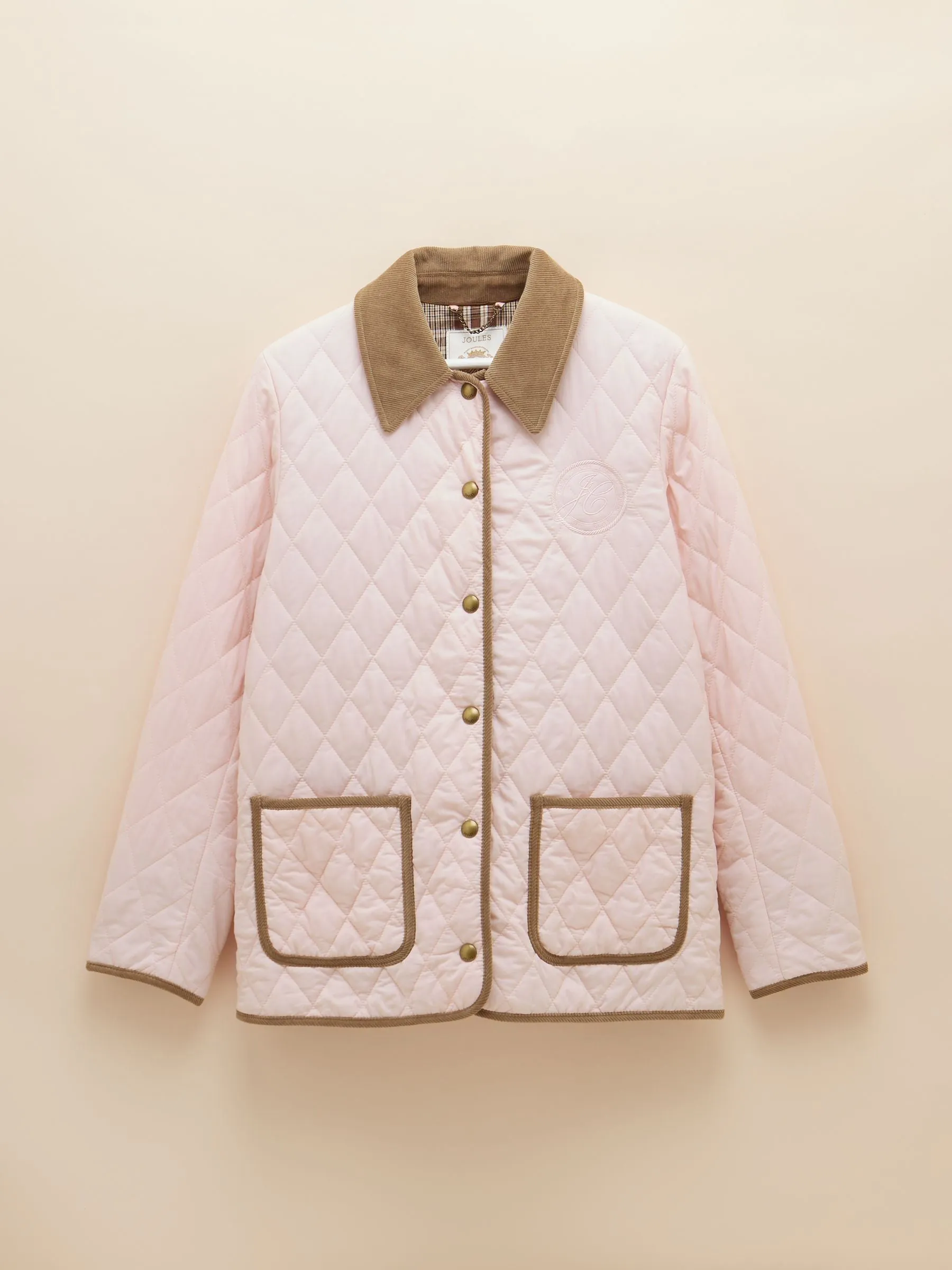 Joules Quinn Showerproof Diamond Quilted Coat