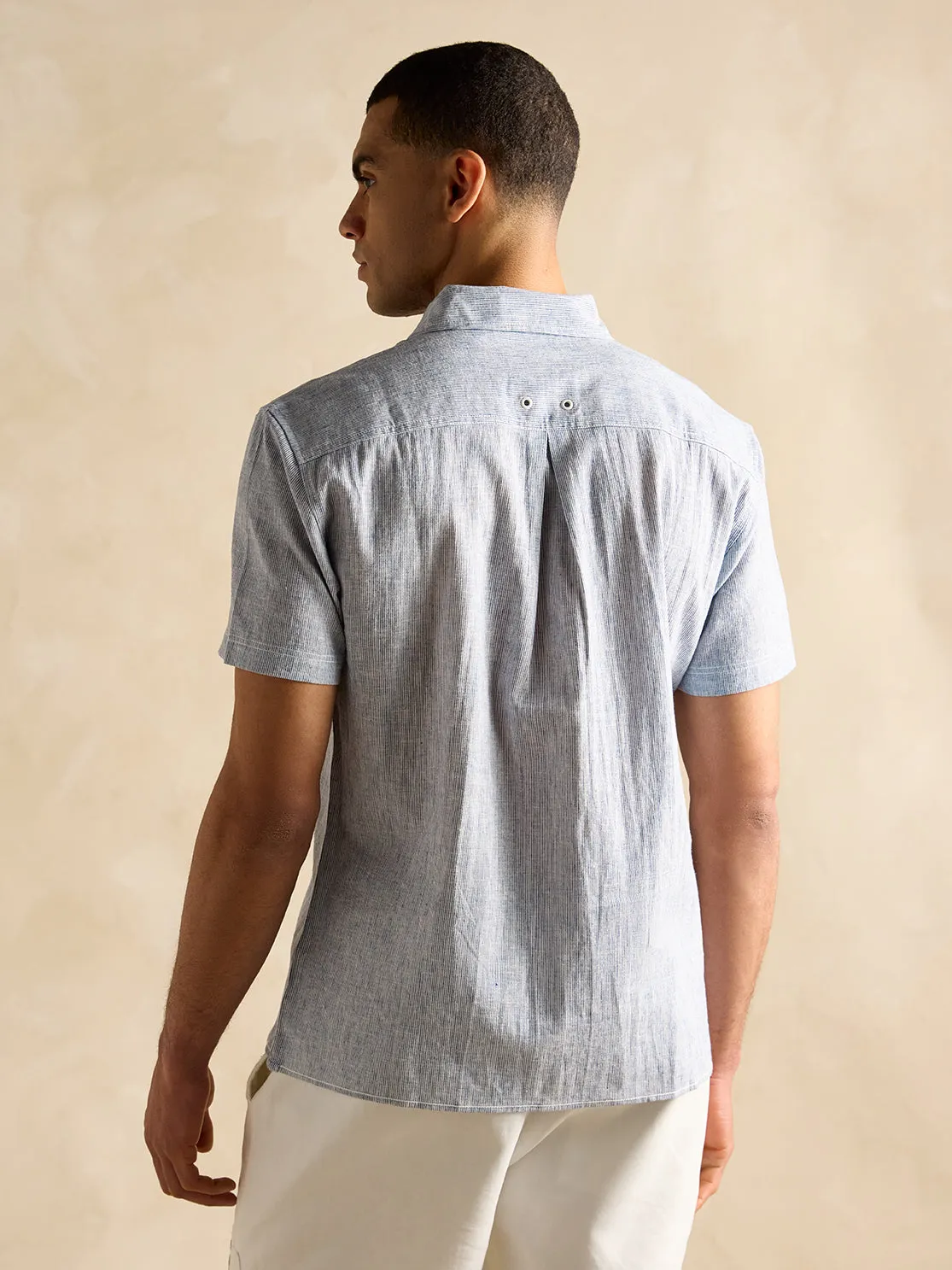 Joules Short-Sleeve Linen Shirt