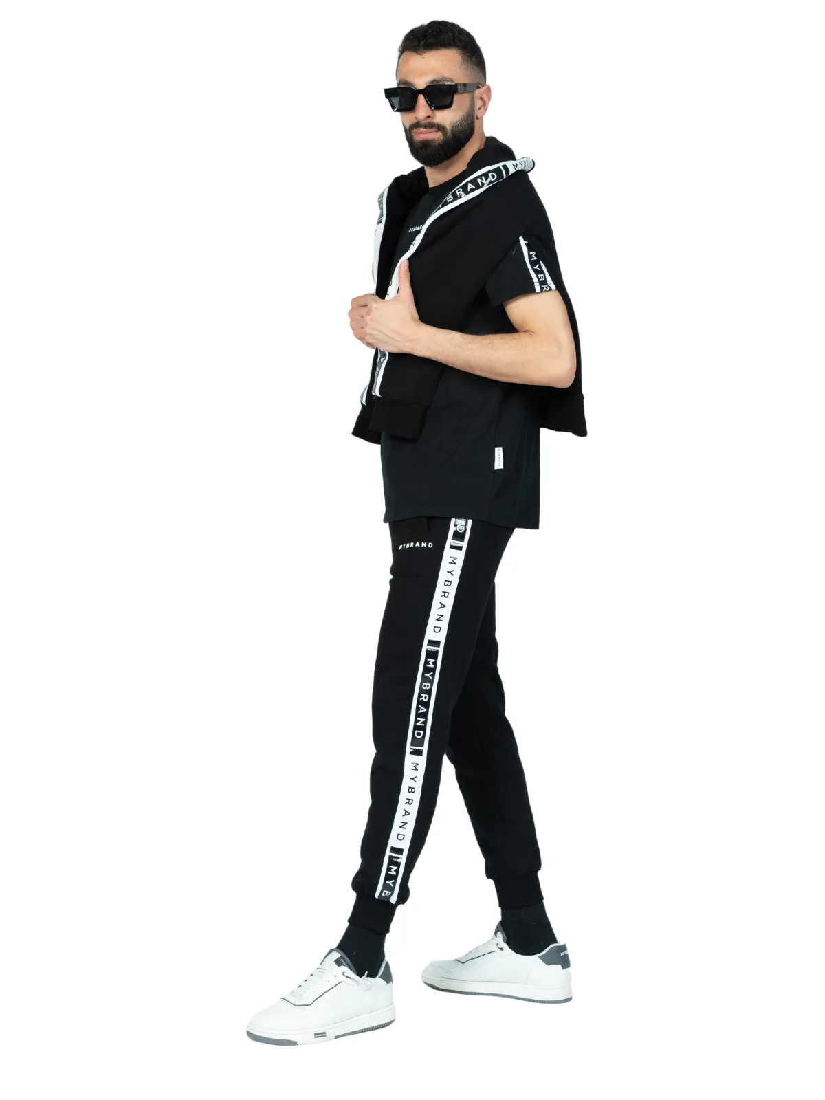 MB CONTRAST TAPING SHIRT BLACK | BLACK