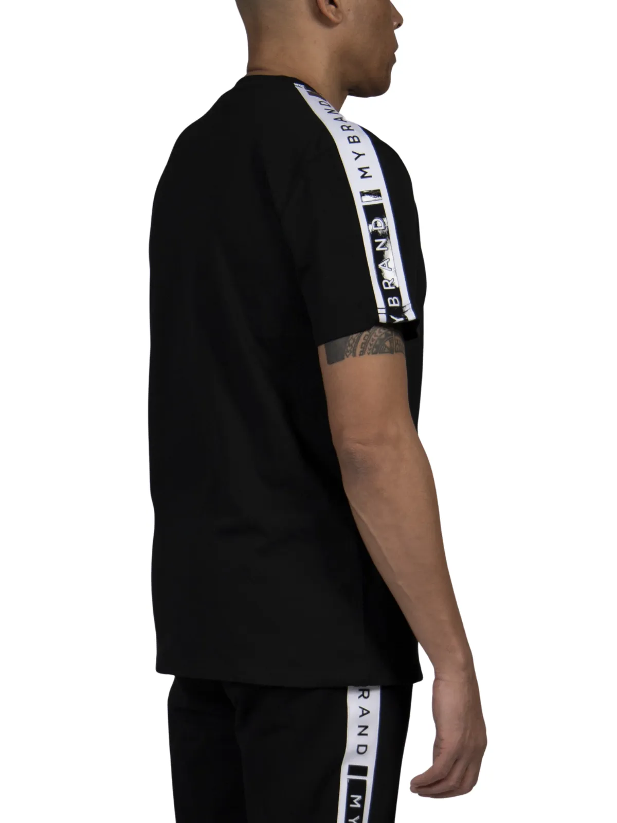 MB CONTRAST TAPING SHIRT BLACK | BLACK