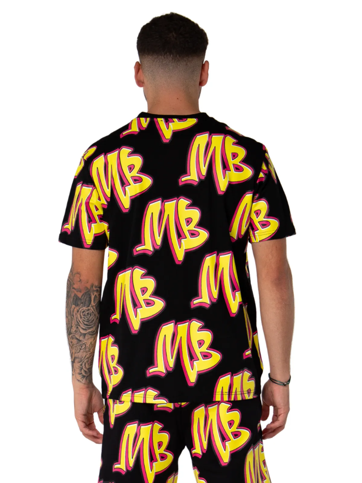MB Graffiti Allover T-Shirts Black | BLACK