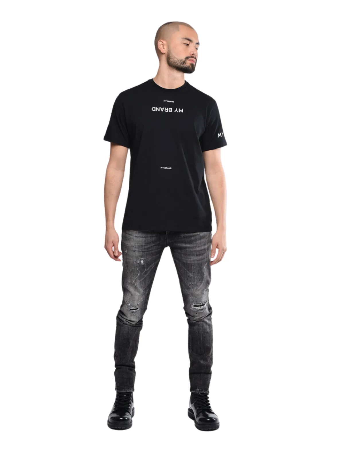Multibranding Tshirt Bl/Wh | BLACK