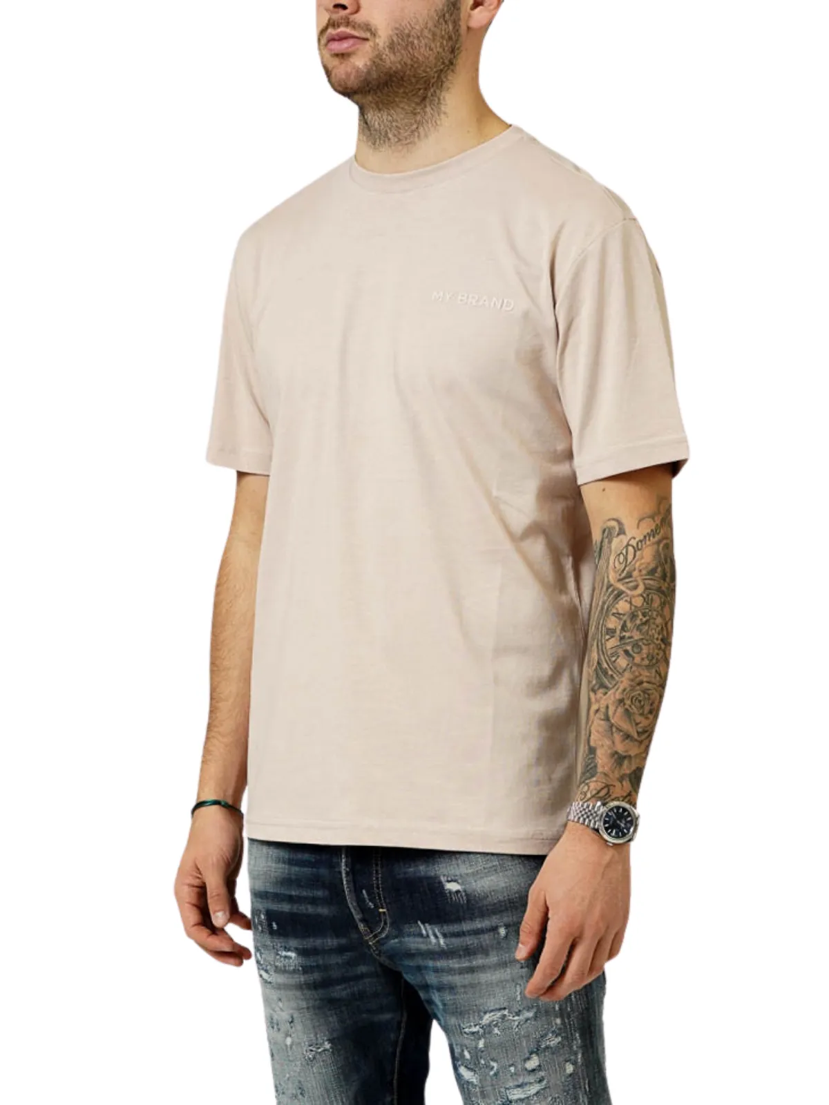 MY BRAND CHEST LOGO CAMEL T-SHIRT | CAMEL