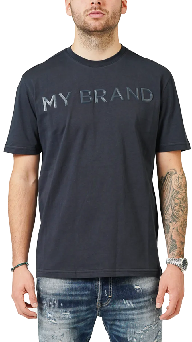 MY BRAND LOGO NAVY T-SHIRT | NAVY