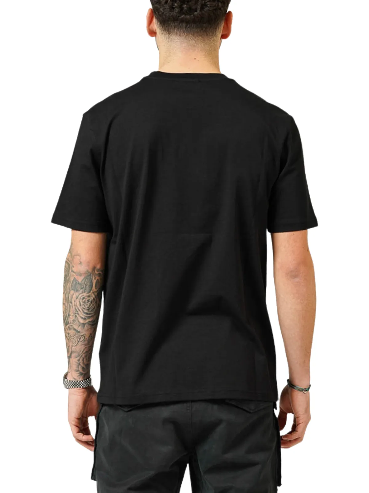 MY BRAND POPUP LOGO CHEST BLACK T-SHIRT | BLACK