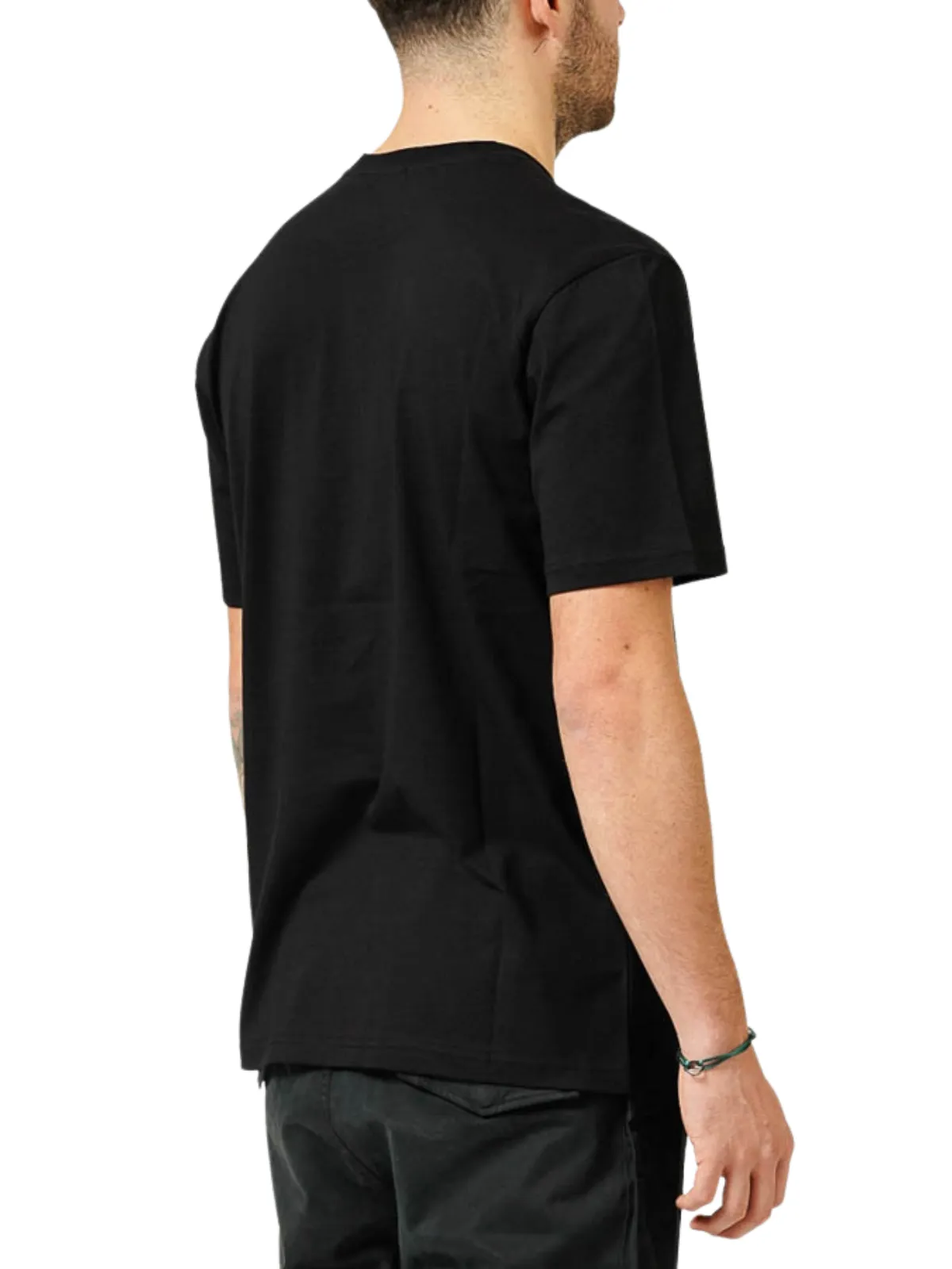 MY BRAND POPUP LOGO CHEST BLACK T-SHIRT | BLACK