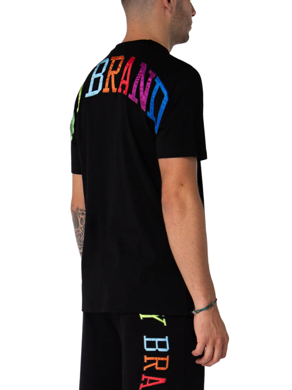 My Brand Rainbow College T-shirt Black | BLACK