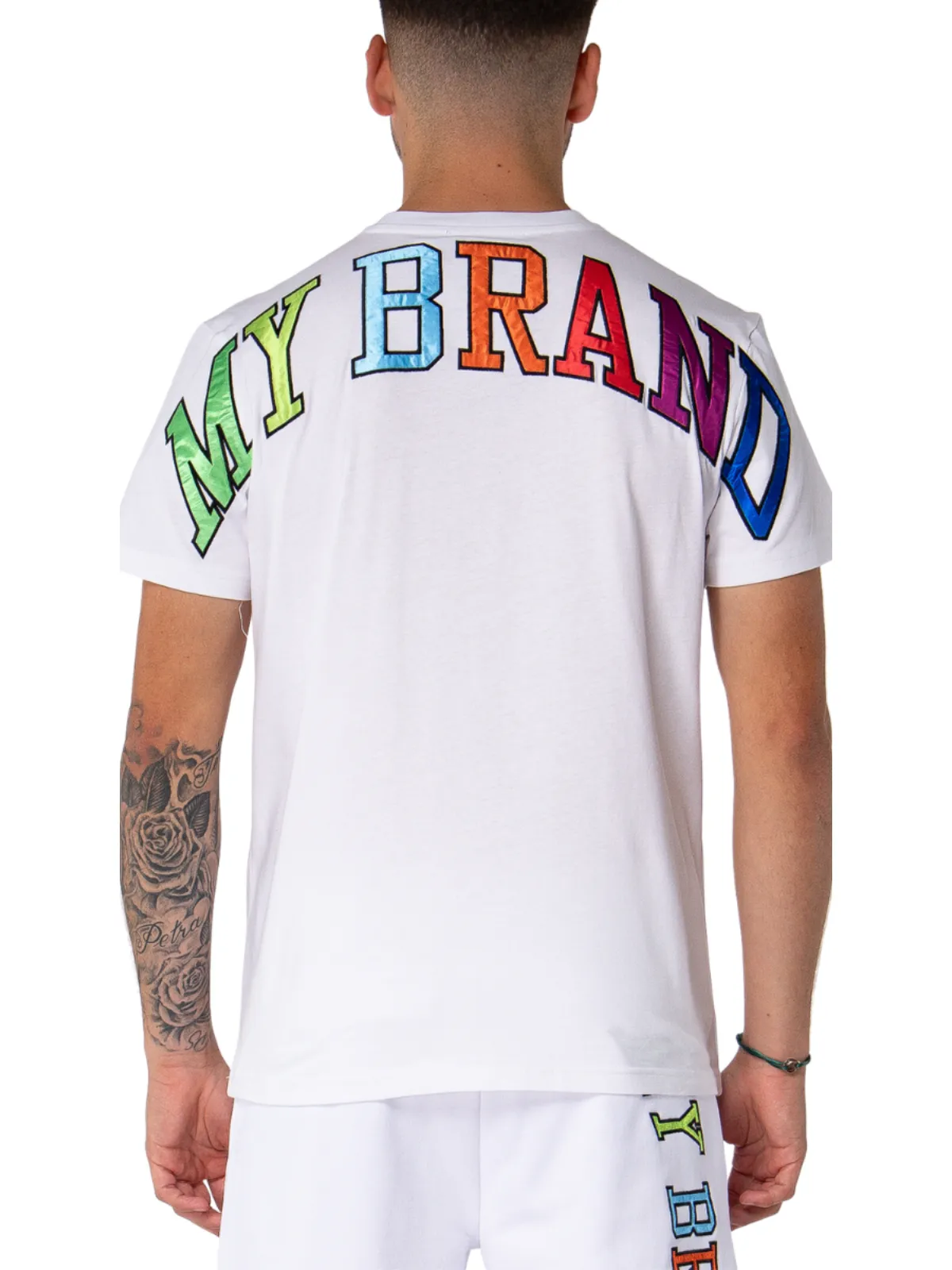 My Brand Rainbow College T-Shirt White | WHITE