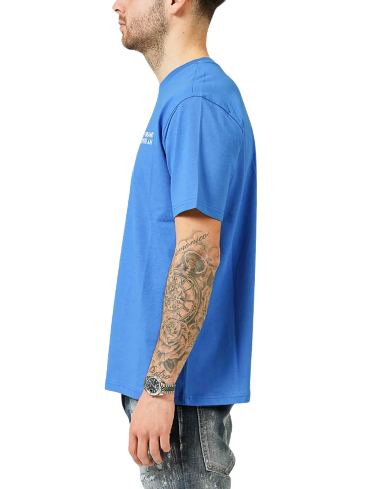 MY BRAND UPSIDE DOWN CHEST KOBALT T-SHIRT | KOBALT BLUE
