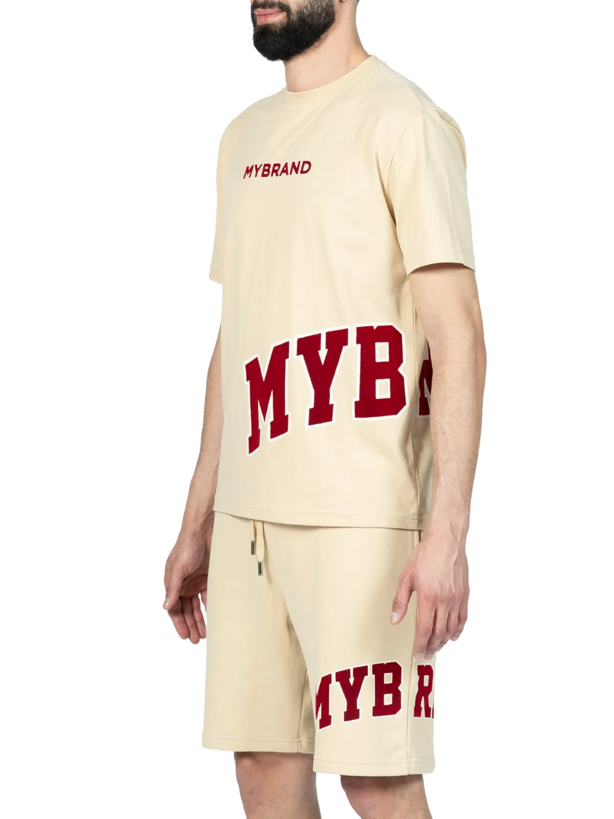 MYBRAND Bold Emblem Shirt Off-white/Blue | OFF-WHITE
