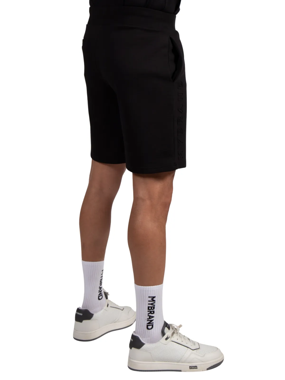MYBRAND Embosed Statement Short Black | BLACK