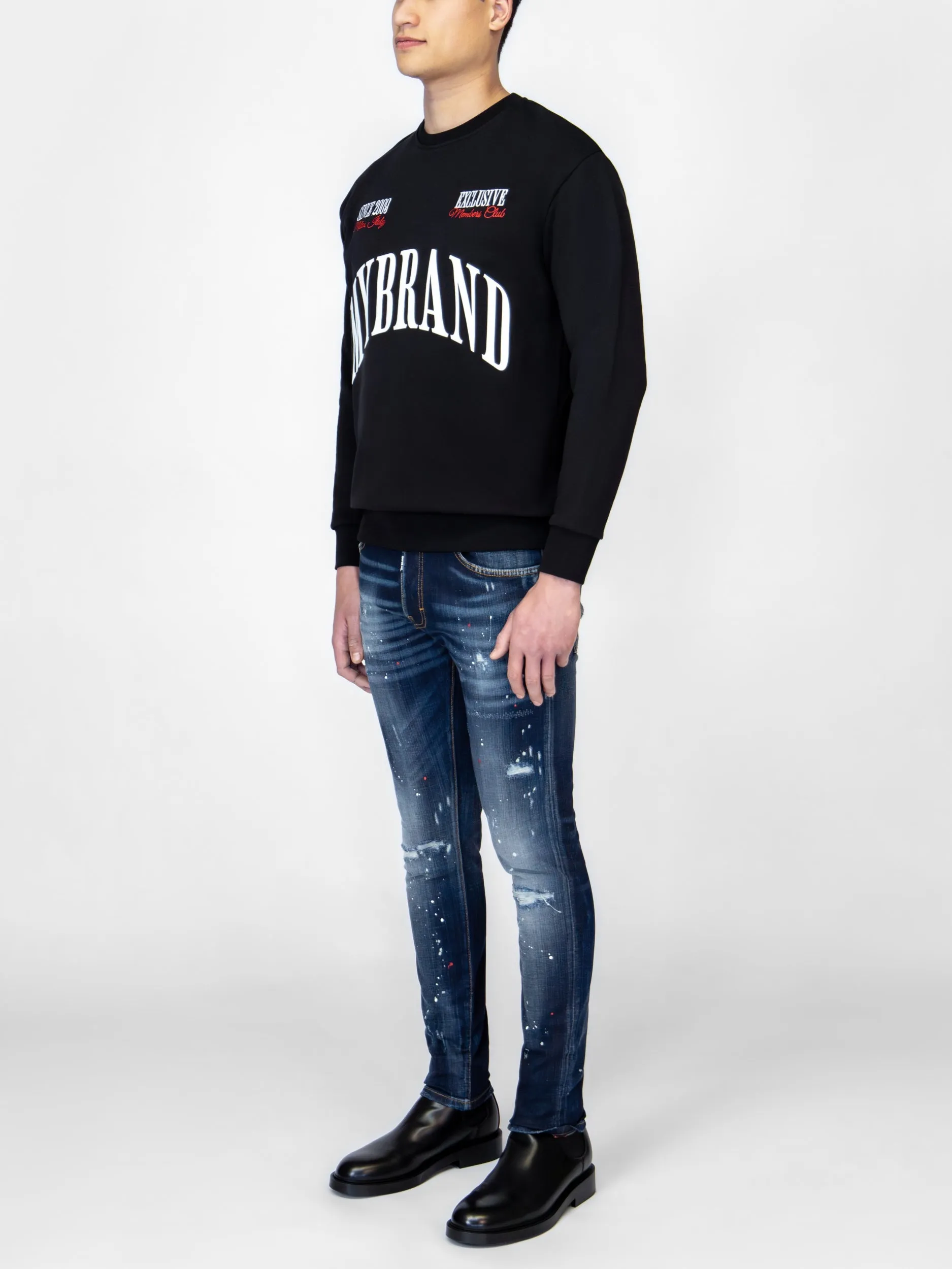 MYBRAND MILAN MEMBERS CLUB SWEATER | BLACK