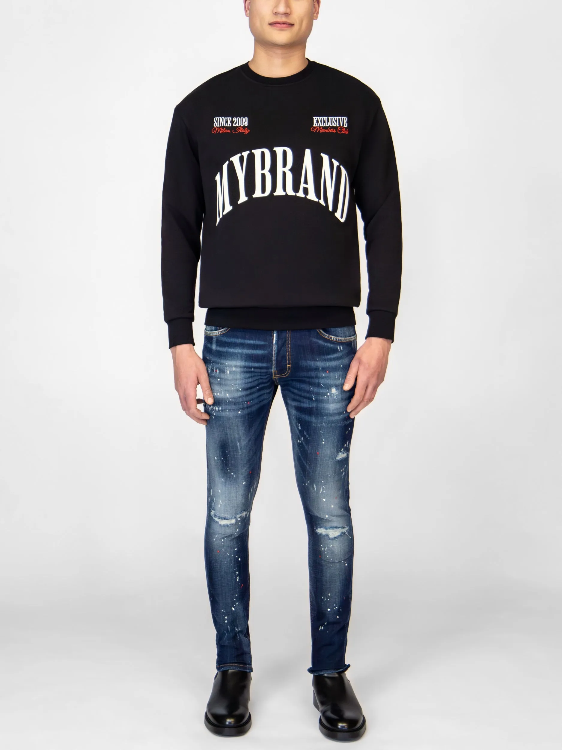 MYBRAND MILAN MEMBERS CLUB SWEATER | BLACK