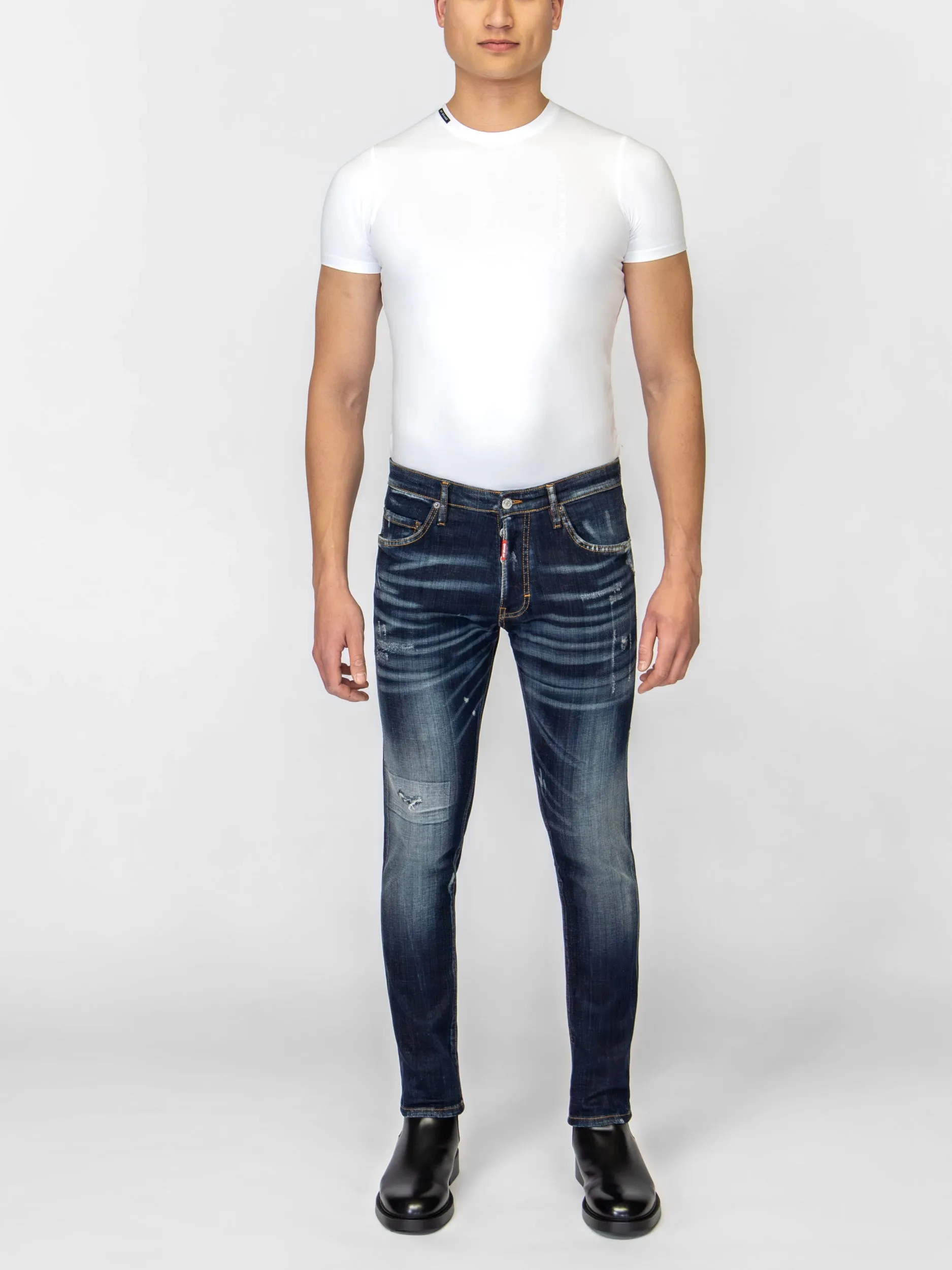 MYBRAND RED ON BLUE JEANS | BLUE