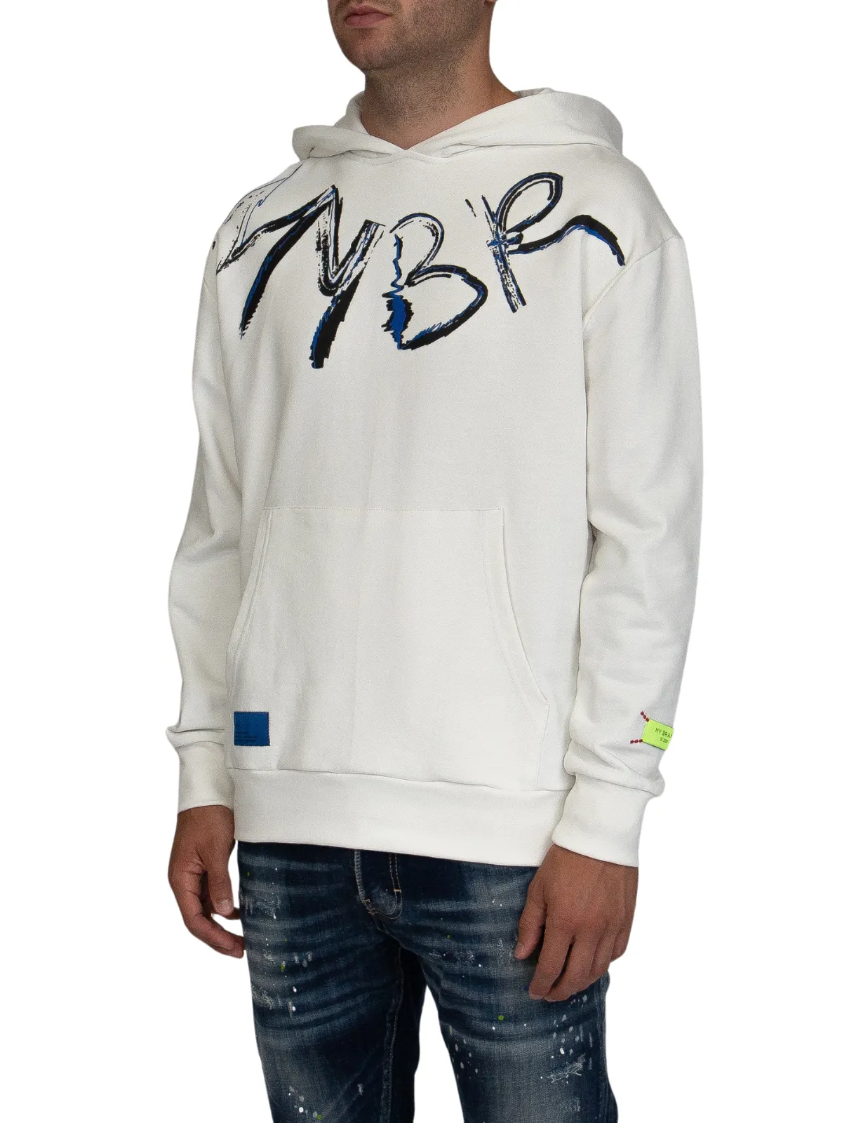 MYBRAND Signature Scribble Hoodie Off-white | OFF-WHITE