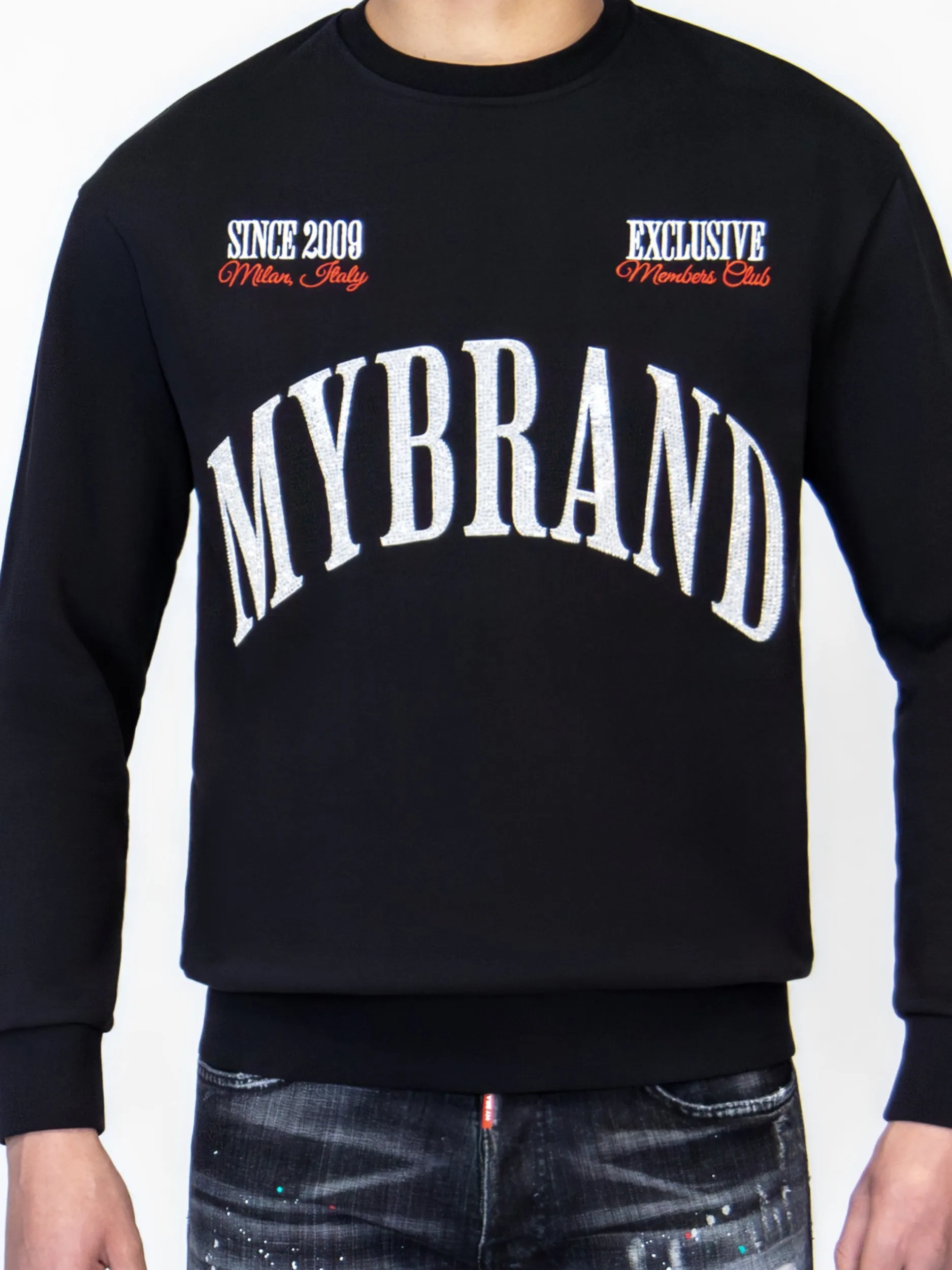 MYBRAND STRASS MILAN MEMBERS CLUB SWEATER | BLACK