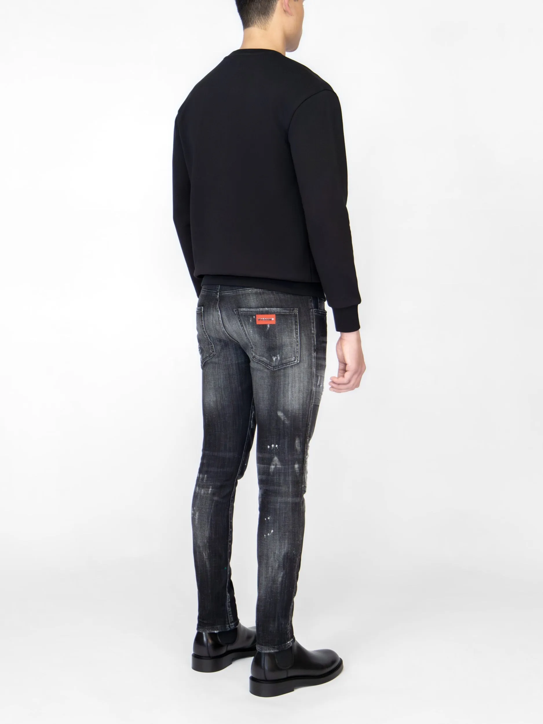 MYBRAND STRASS VARSITY RED COLLEGE SWEATER | BLACK