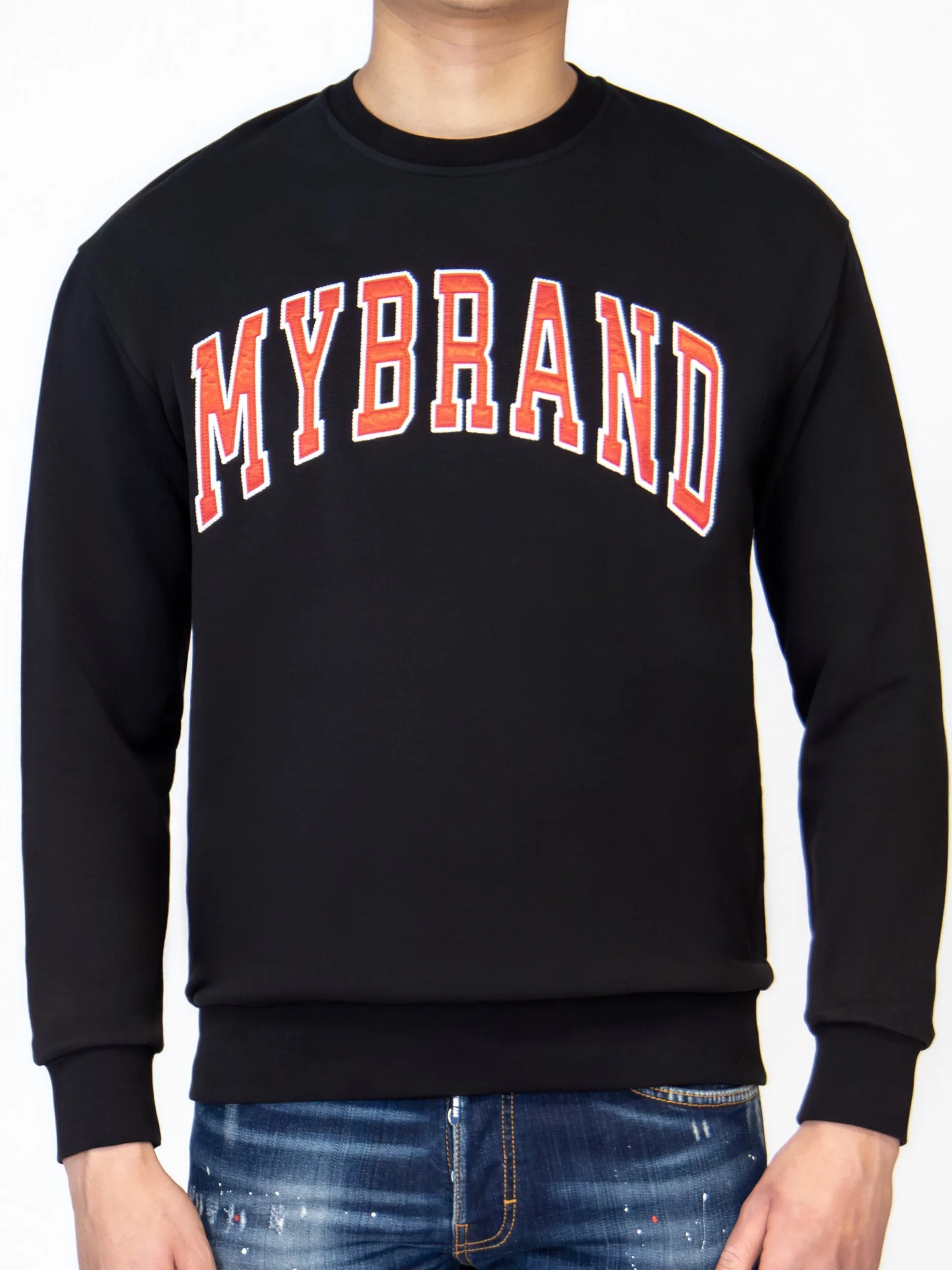 MYBRAND VARSITY RED COLLEGE  SWEATER | BLACK