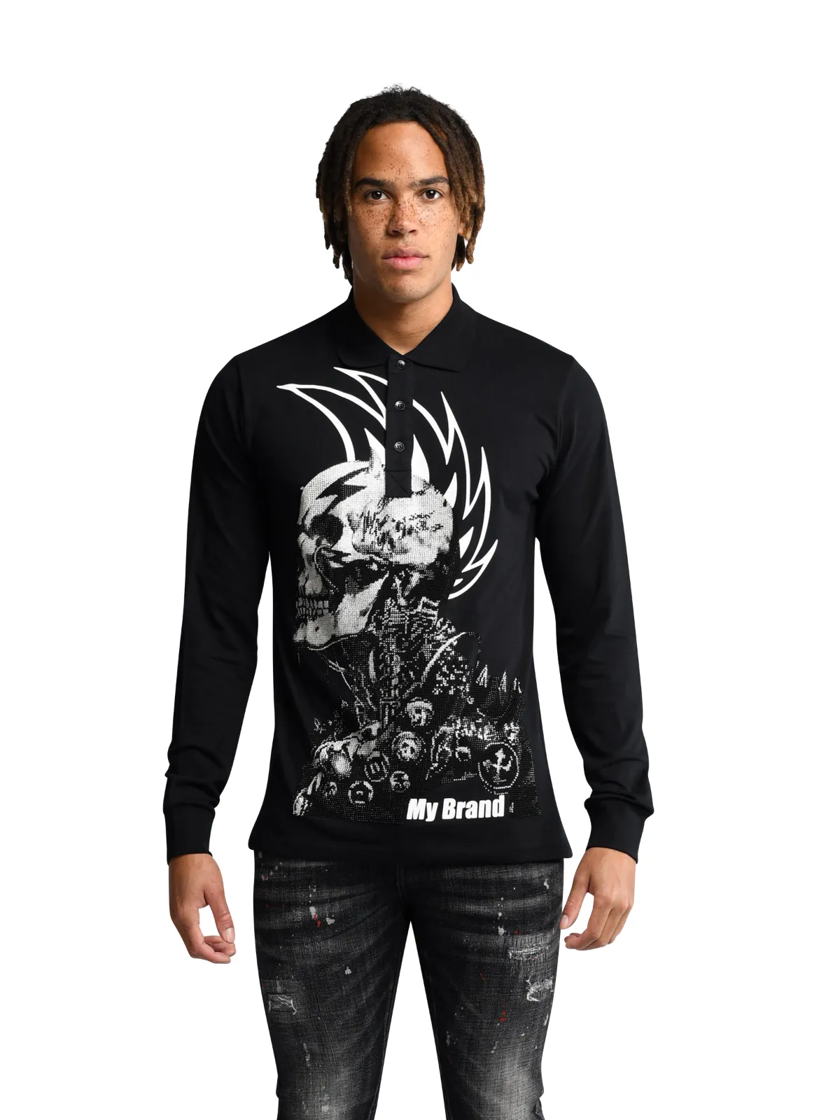 Rock Legends Longsleeve Polo | BLACK