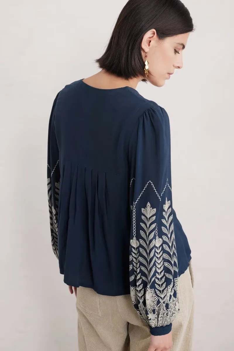 Seasalt High Woods Blouson Sleeve Shirt