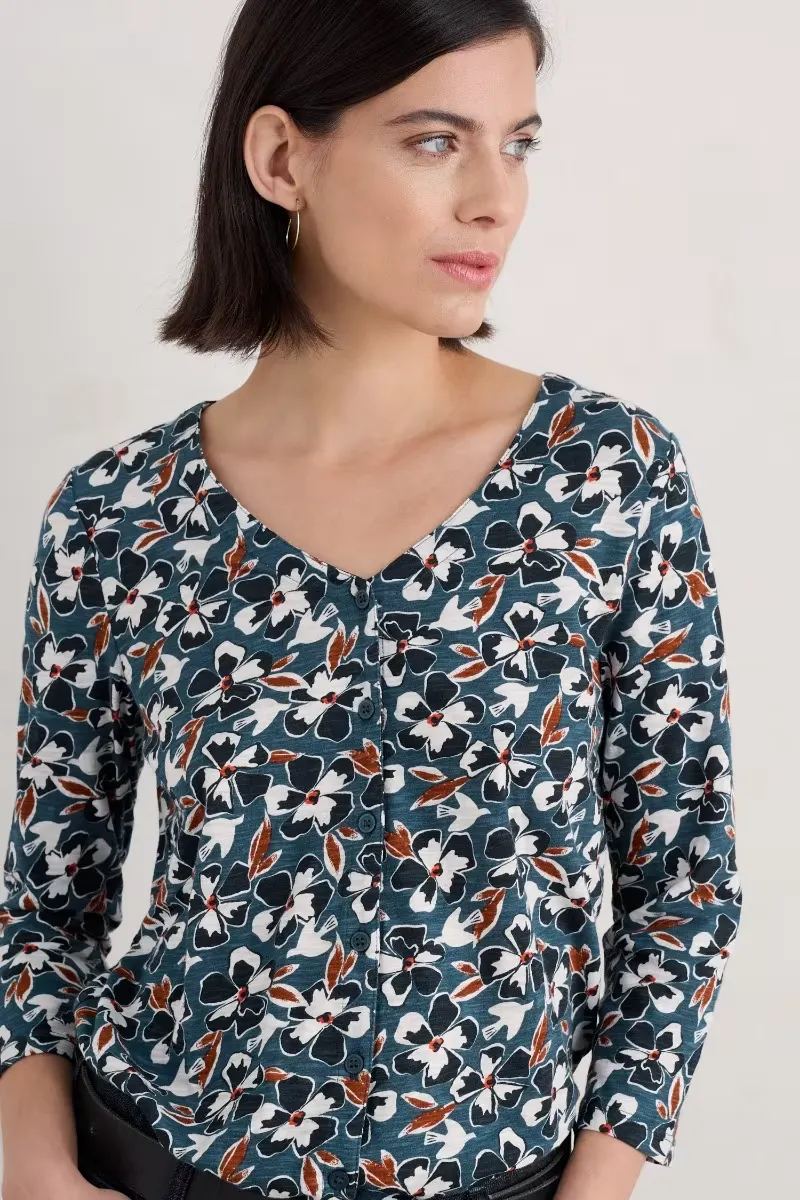 Seasalt Studio Glass 3/4 Sleeve Top