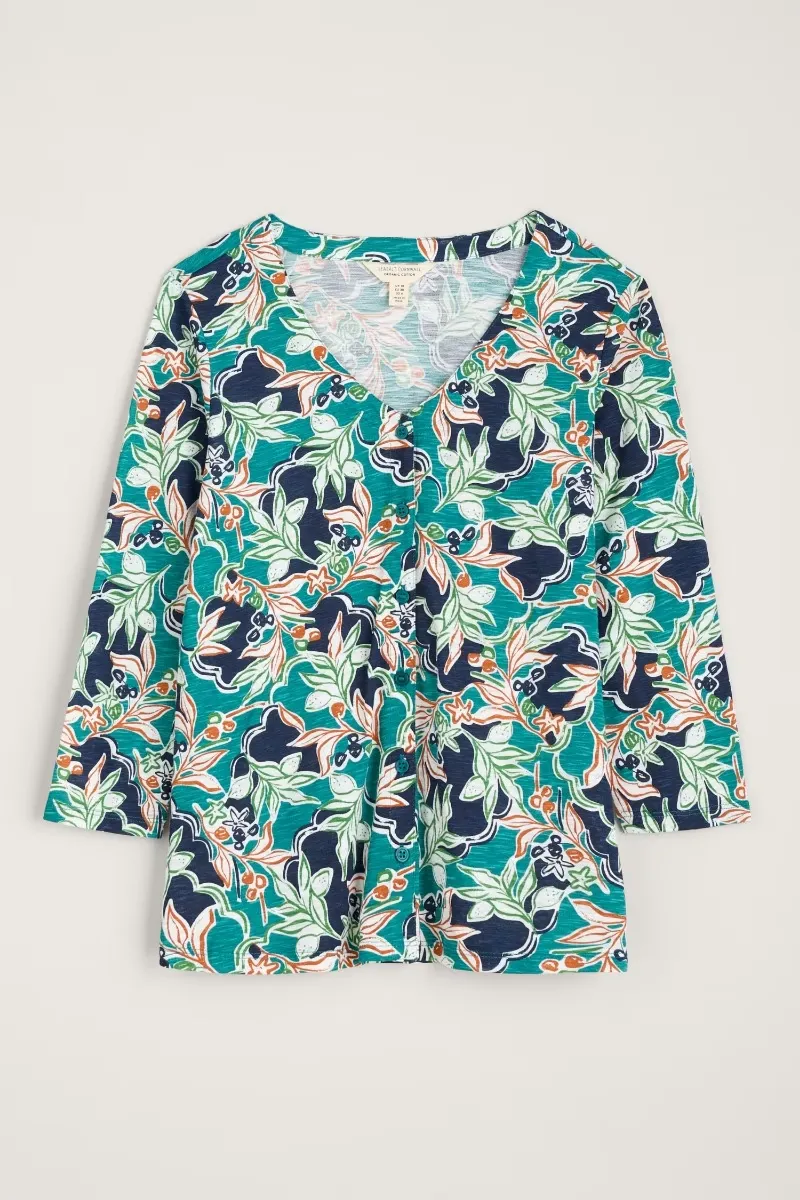 Seasalt Studio Glass 3/4 Sleeve Top